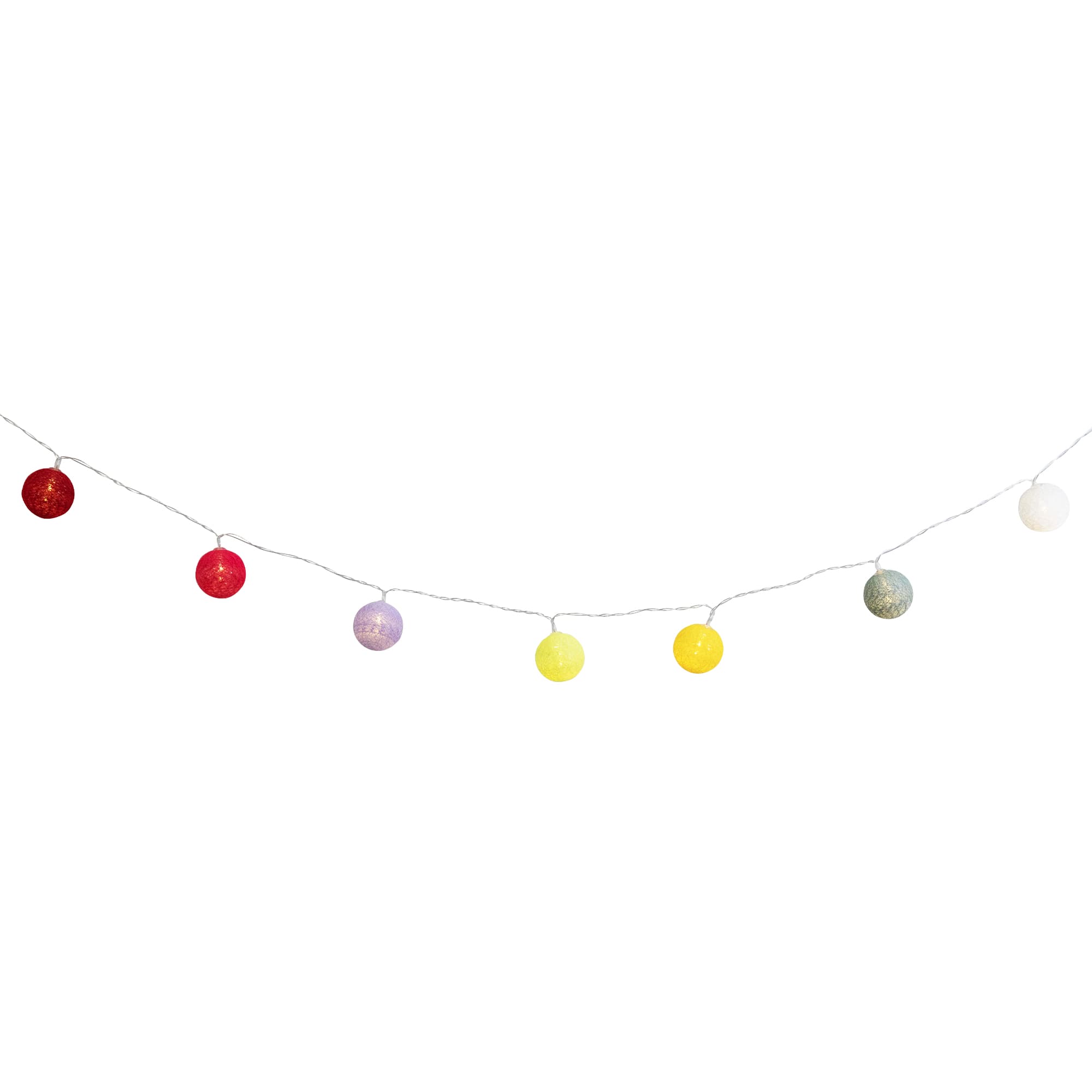 10ct. Multicolor LED Yarn Ball Summer String Lights