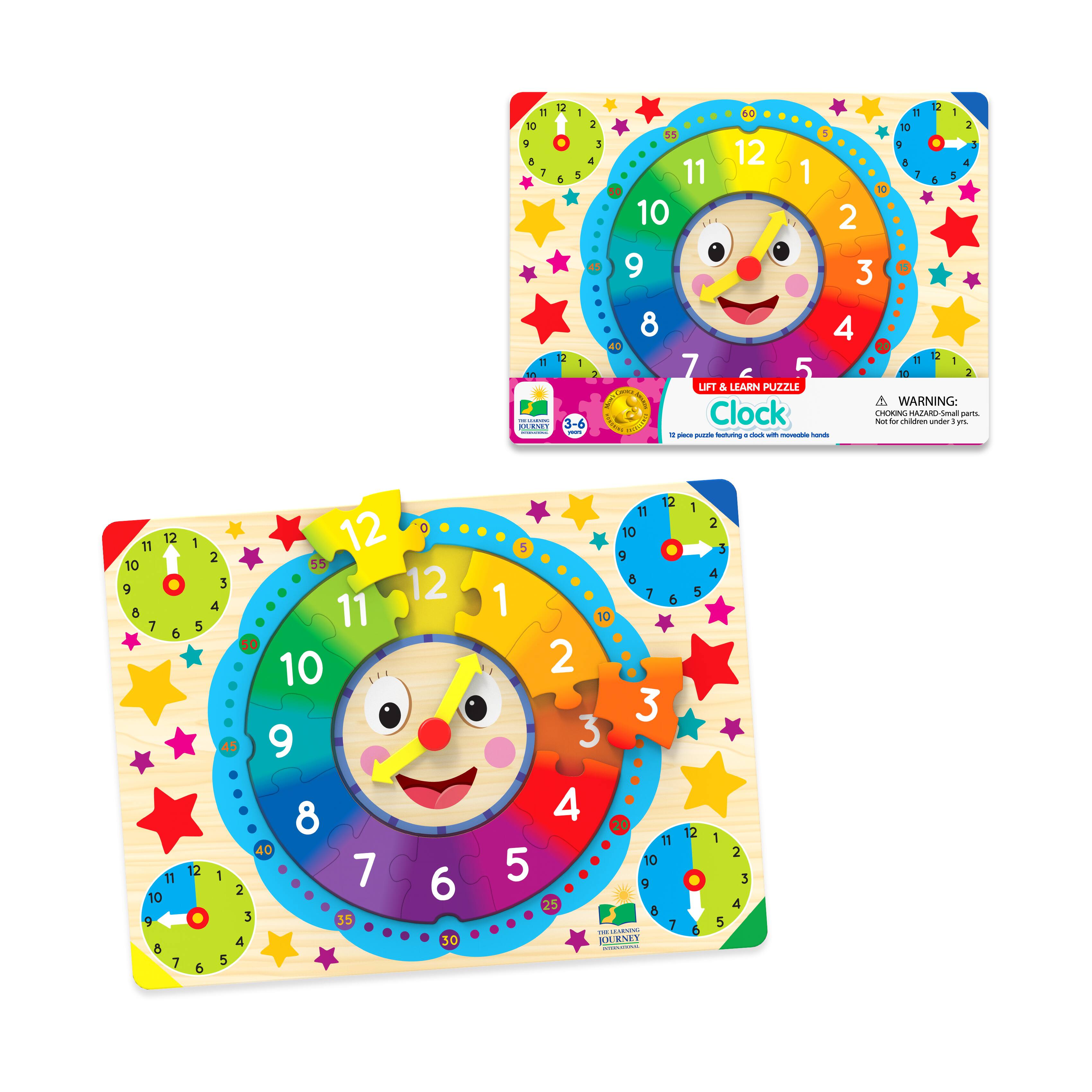 Lift &#x26; Learn Puzzle - Clock: 12 Pcs