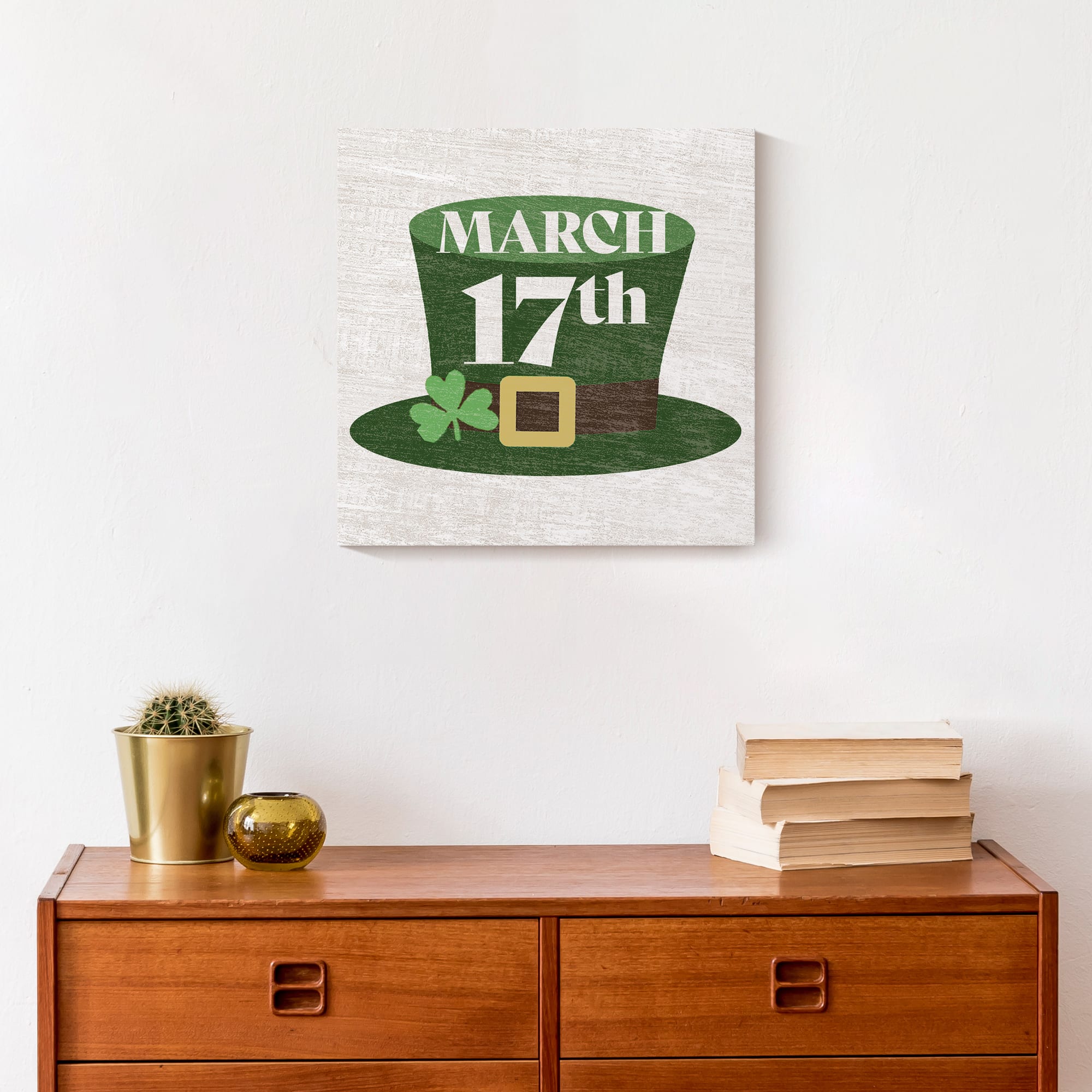 March 17th Top Hat Canvas Wall Art