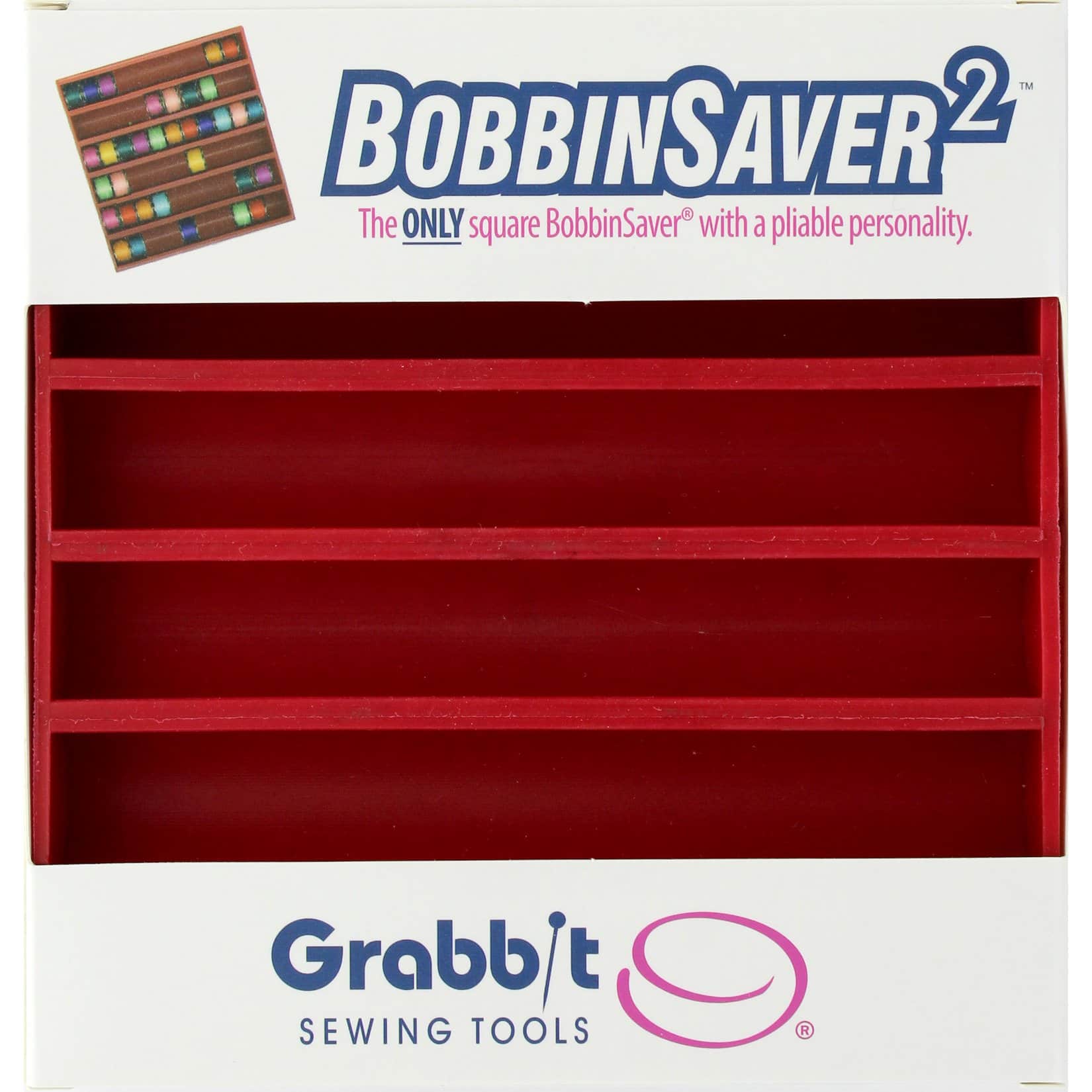 Blue Feather BobbinSaver Square™ Red