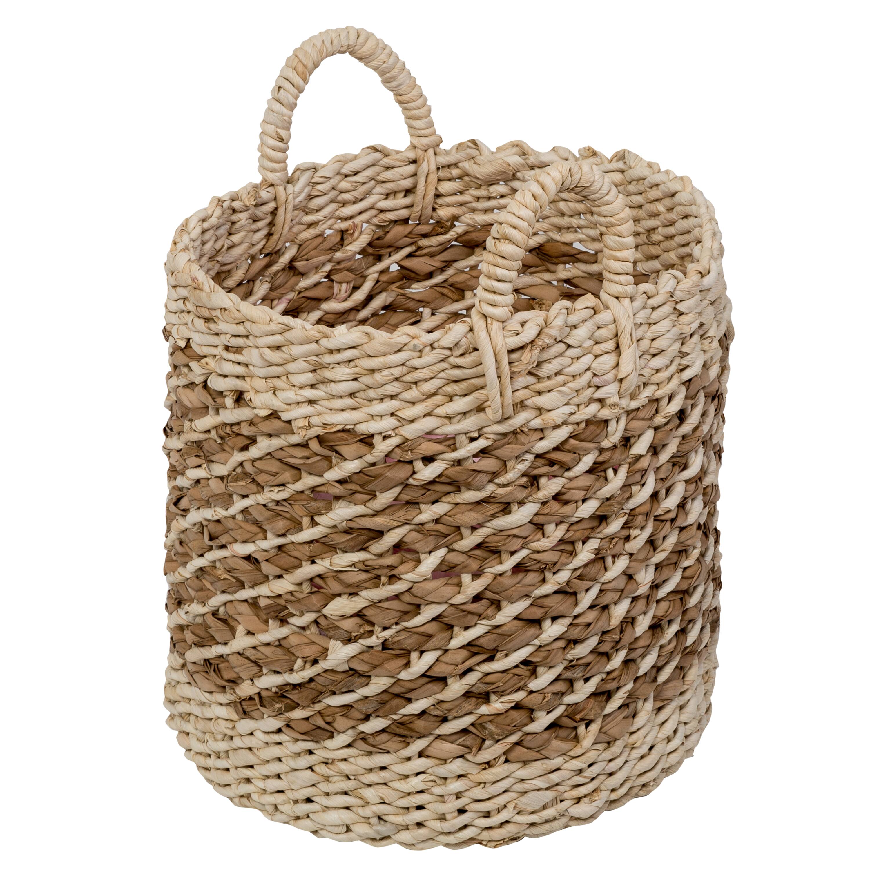 Honey Can Do Coastal Collection Nesting Tea Stained Woven Basket Set