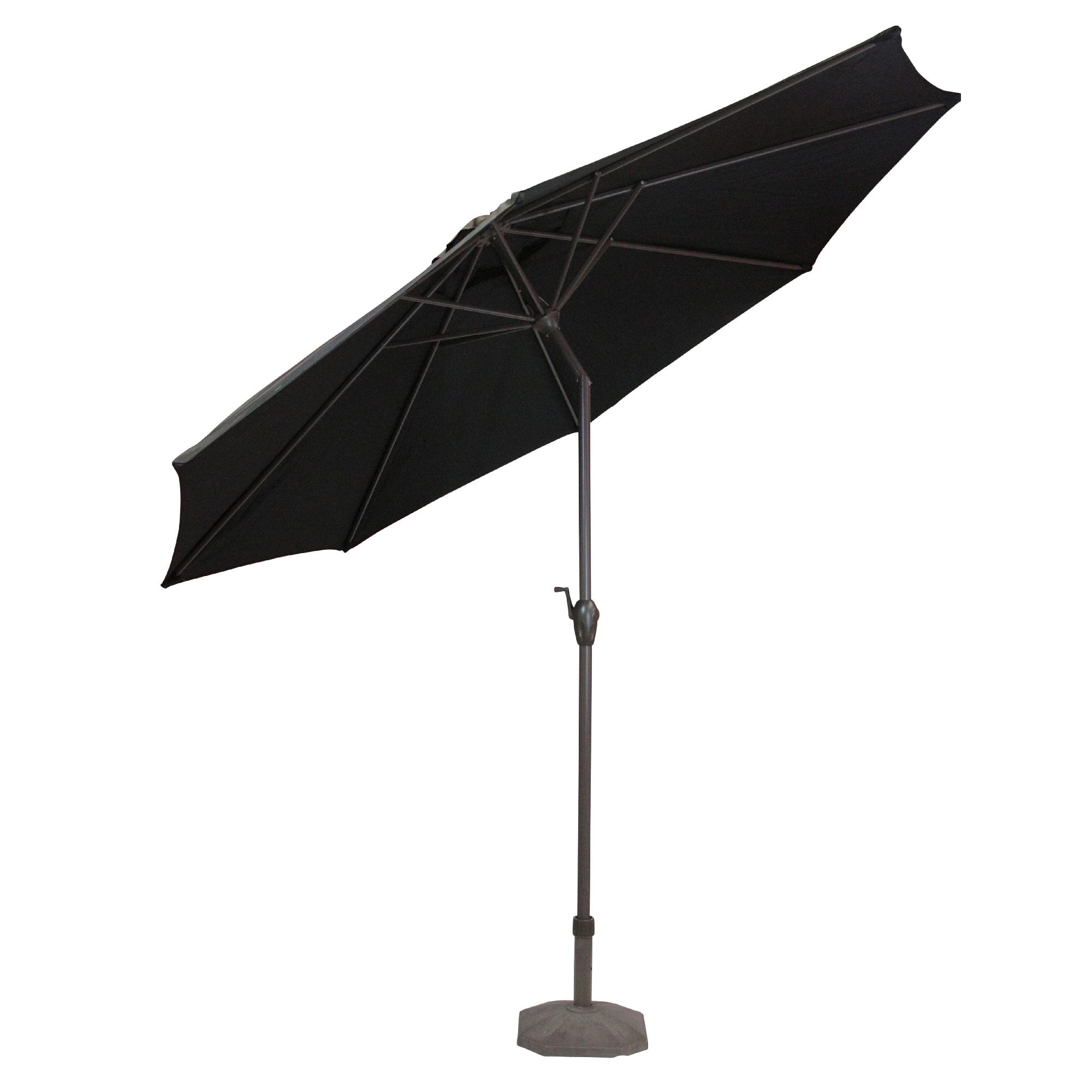 9ft. Black &#x26; Brown Outdoor Patio Umbrella