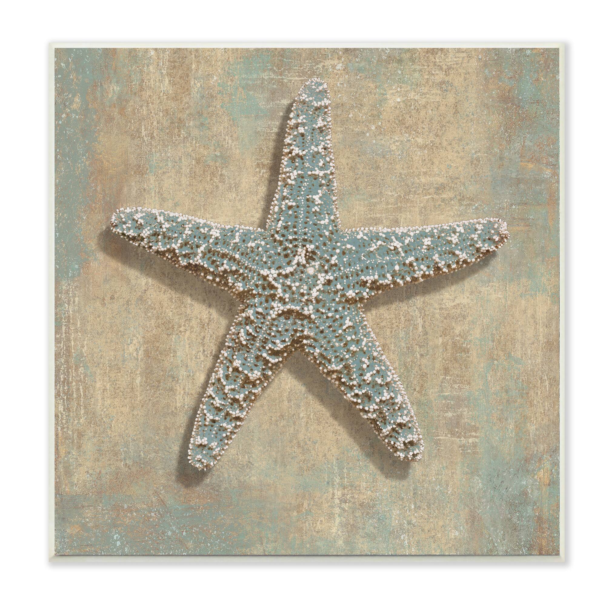 Stupell Industries Nautical Starfish Ocean Animal Muted Neutral, 12" x 12"