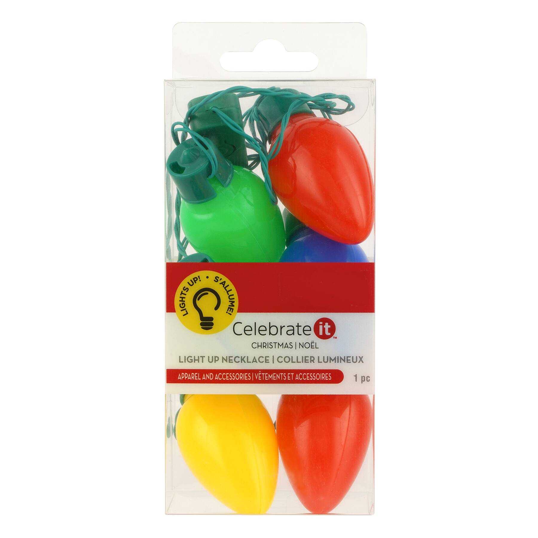 Light Up Holiday Bulb Necklace by Celebrate It™