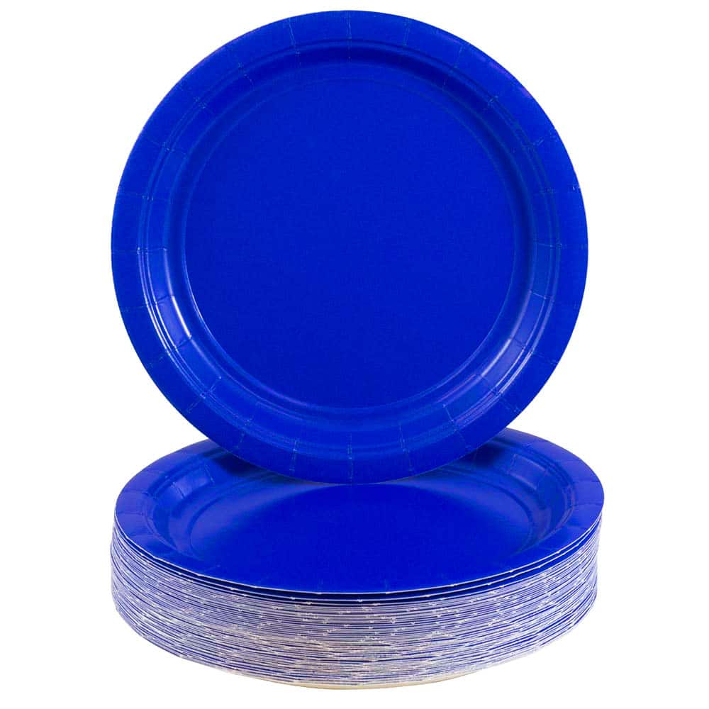 JAM Paper 7" Royal Blue Paper Party Plates, 50ct. Paper Plates Michaels