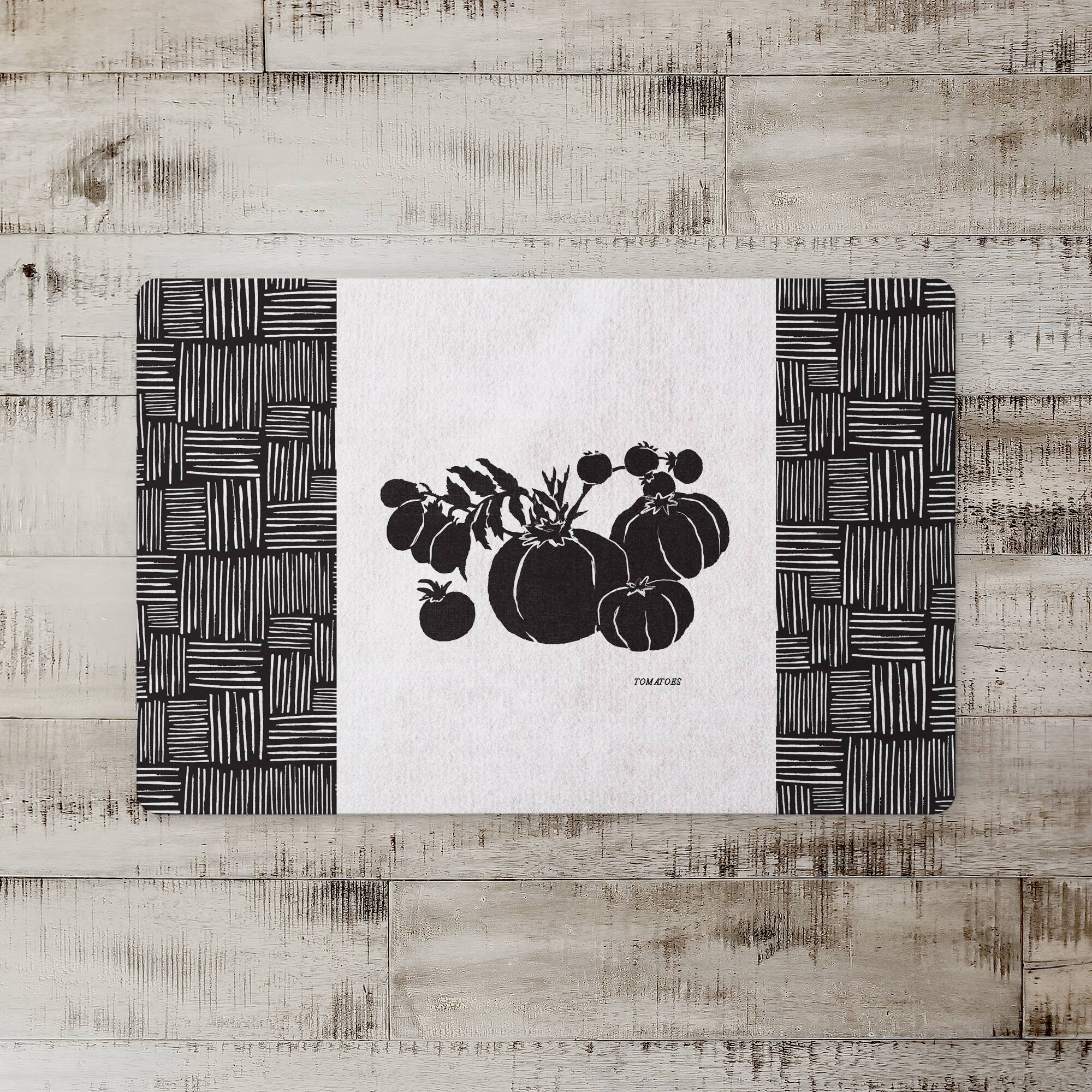 Block Print Tomatoes 27" x 18" Floor Mat