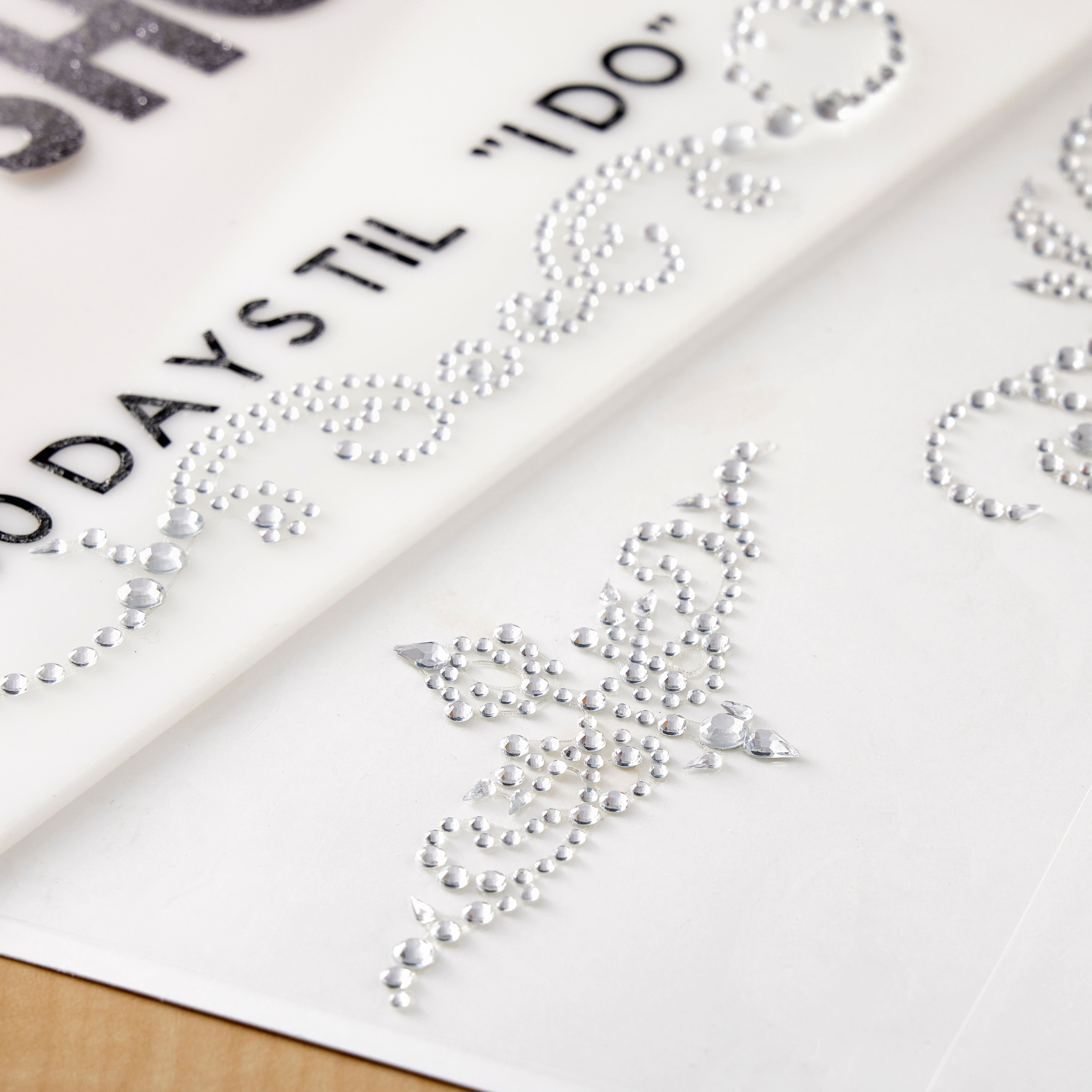 Recollections™ Adhesive Rhinestones, Small Clear Flourishes