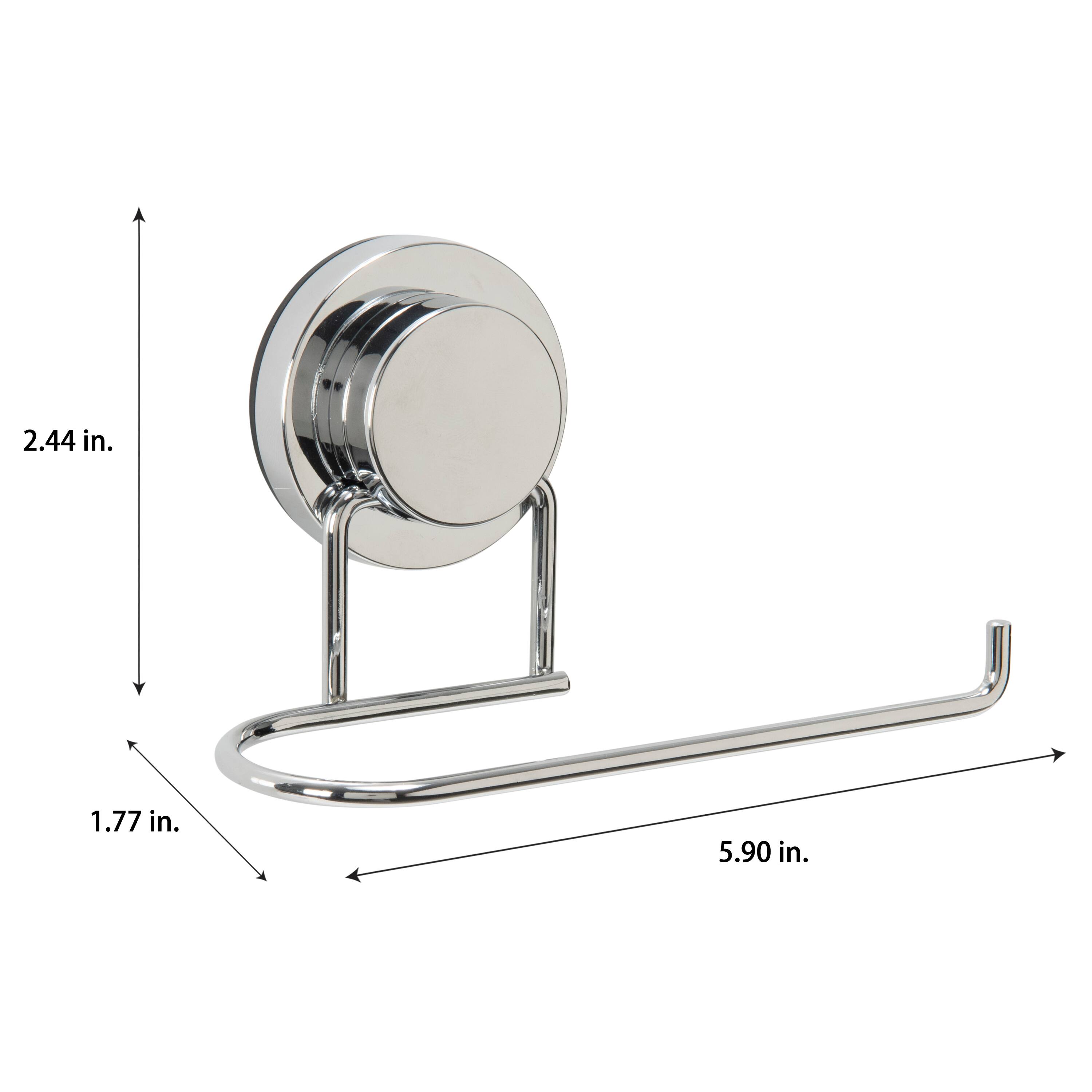 Bath Bliss Royal Suction Cup Toilet Paper Holder in Chrome