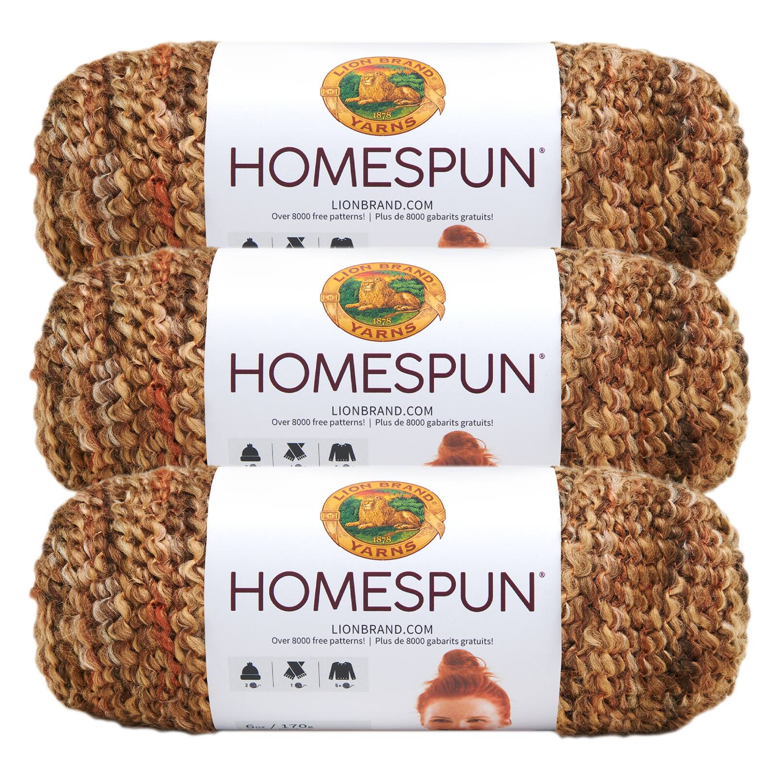 3 Pack Lion Brand&#xAE; Homespun&#xAE; Yarn