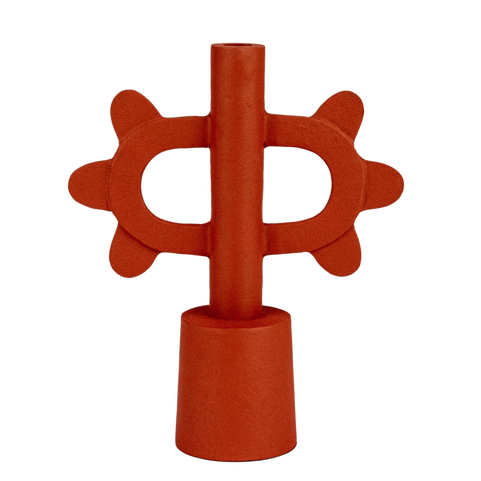 Hello Honey® 12.25" Terra-Cotta Color Scalloped Taper Candle Holder