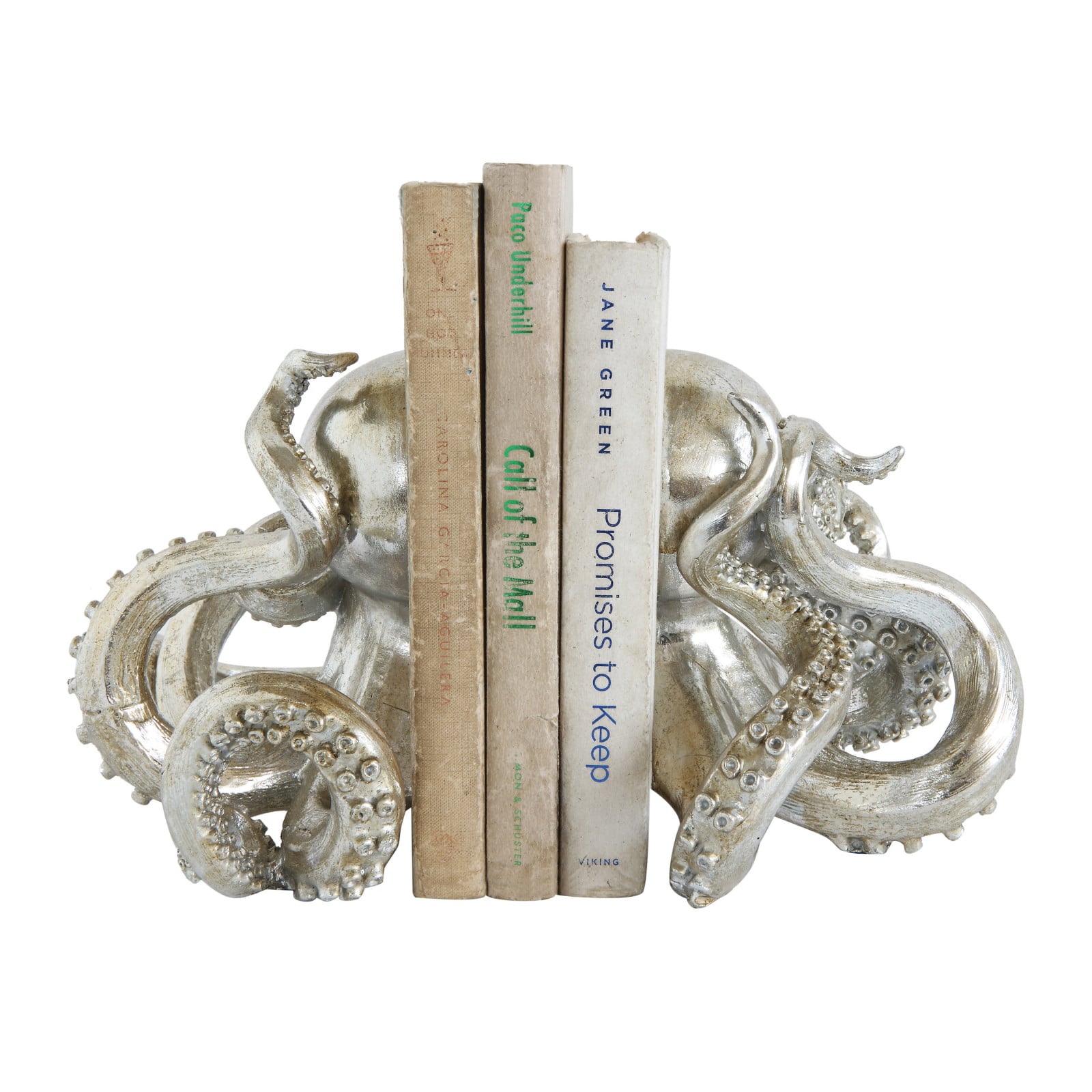 Hello Honey® Silver Octopus Shaped Bookends Set