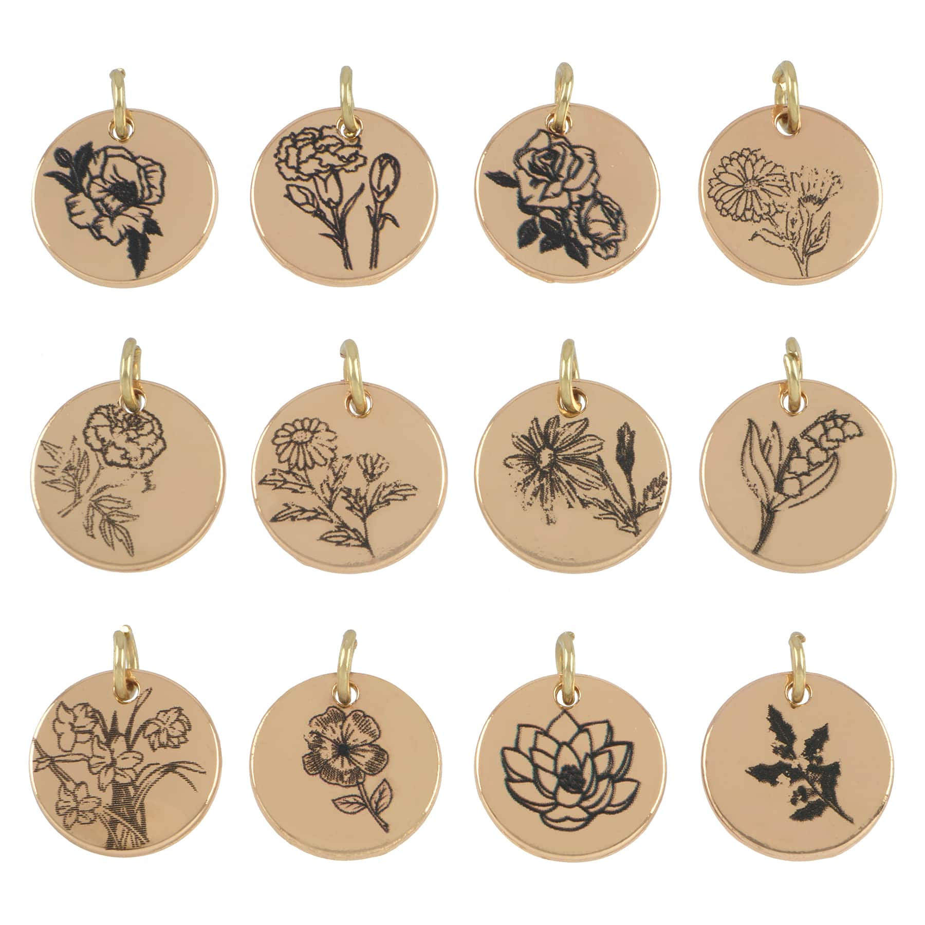 Birth Flower Charm Set by Bead Landing&#x2122;