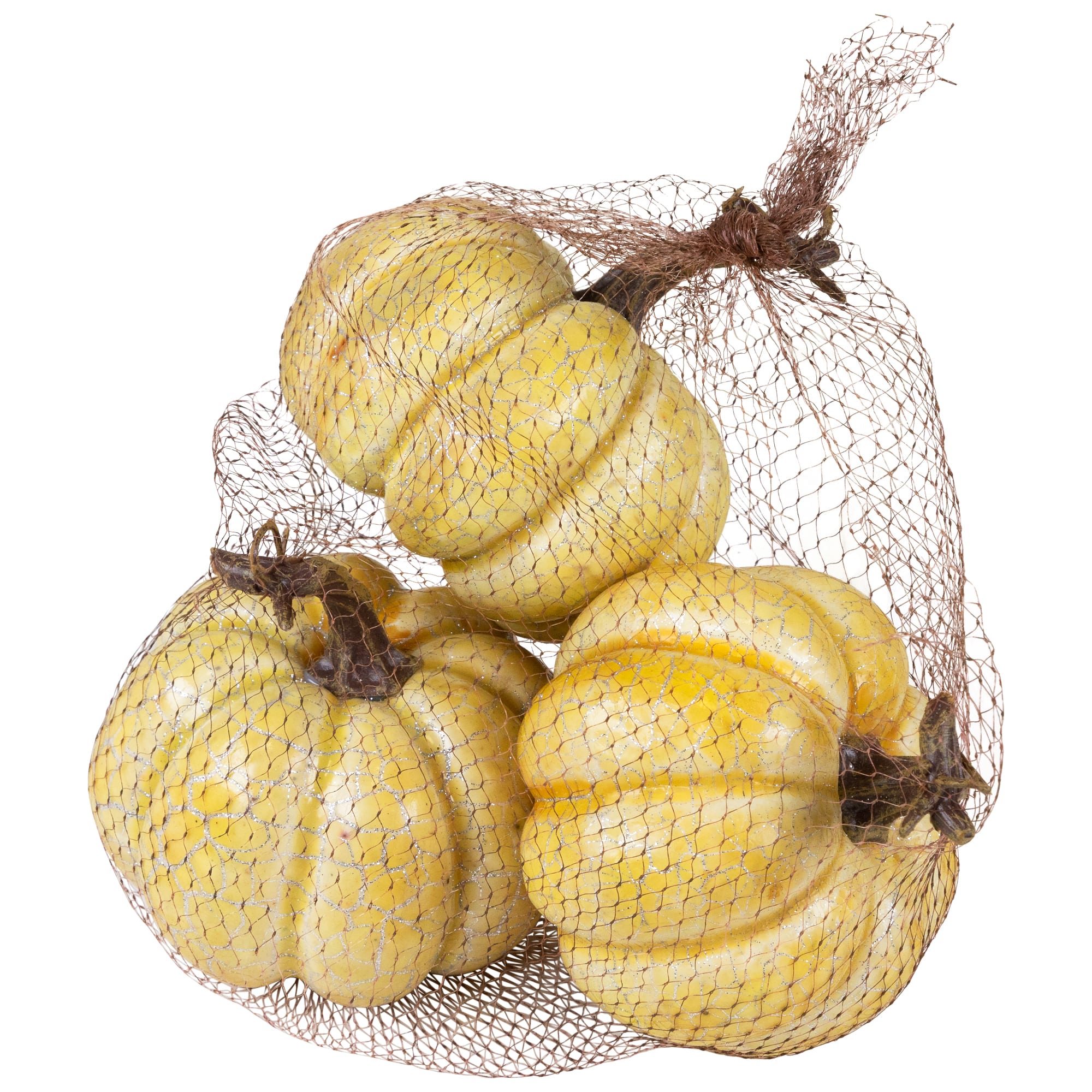 4" White Artificial Fall Harvest Pumpkins, 3ct.