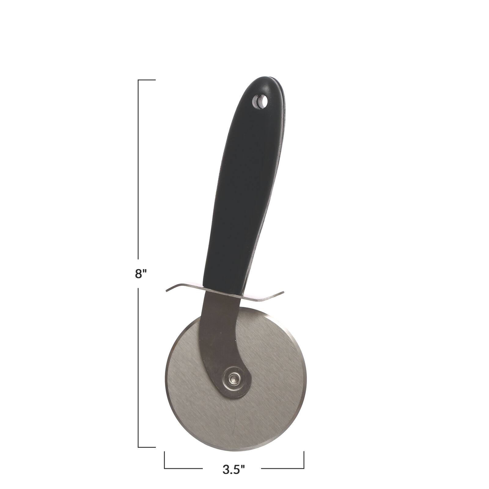 Hello Honey® 8" Stainless Steel Pizza Cutter with Walnut Handle