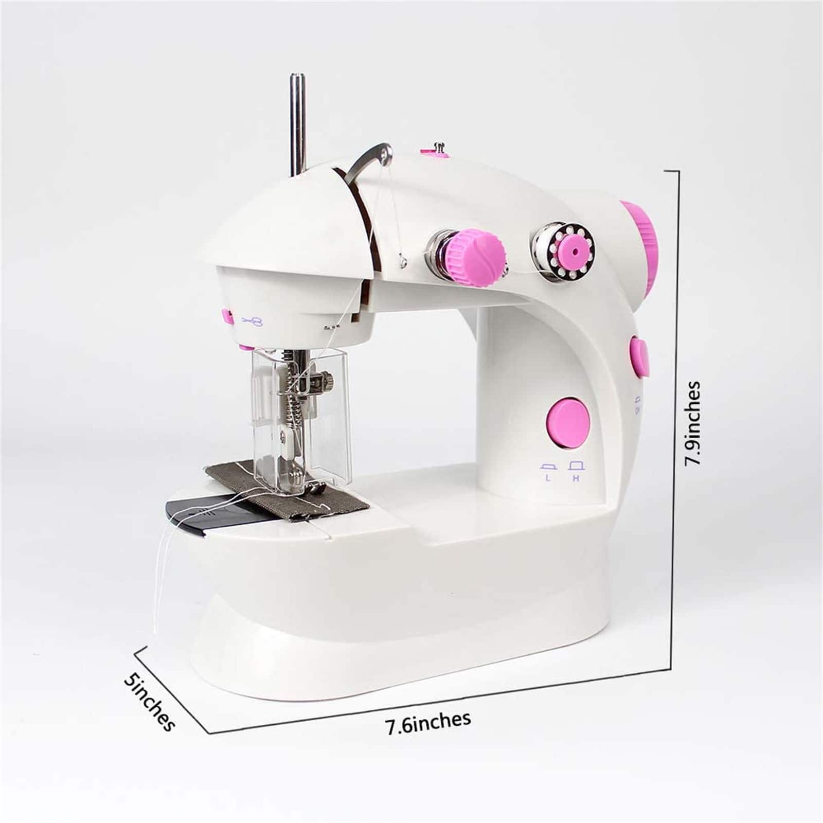 NEX™ Cute Pink Dual Speed Full-Range Sewing Machine with Bobbins & Sewing Thread