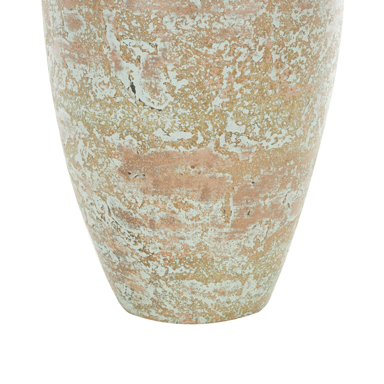 Brown Ceramic Antique Style Textured Patina Vase