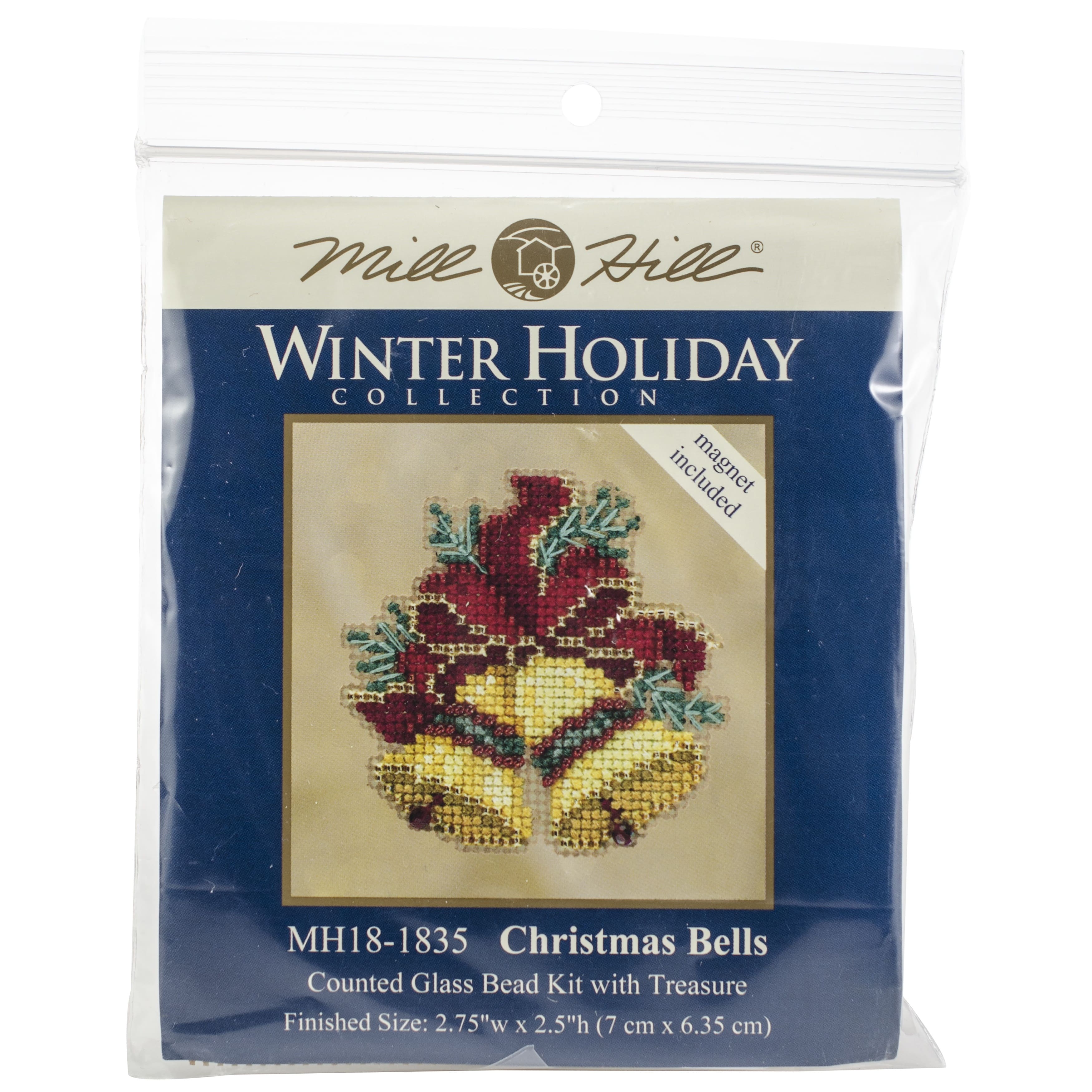 Mill Hill® Christmas Bells Ornament Beaded Counted Cross Stitch Kit