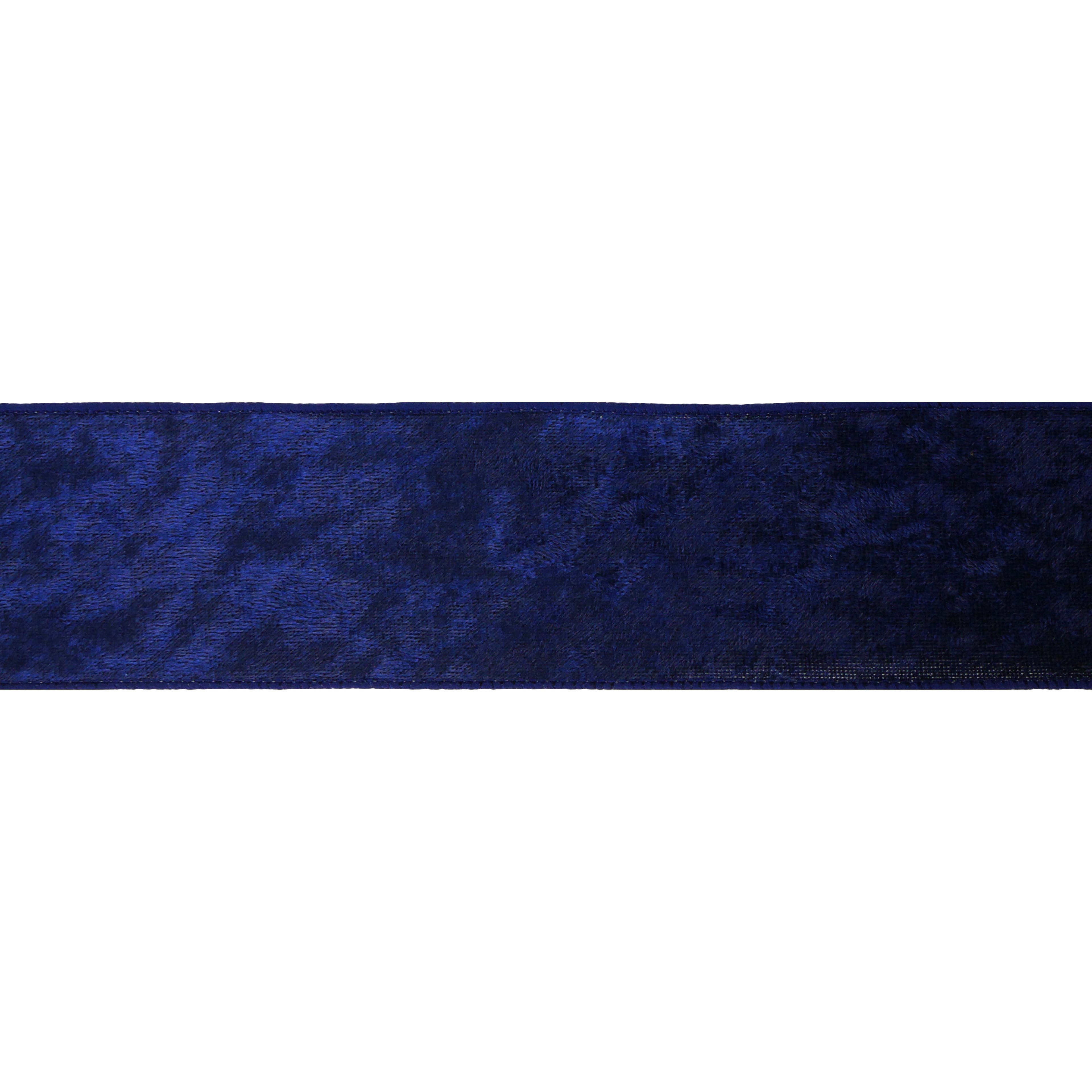 2.5&#x22; x 20ft. Navy Wired Velvet Ribbon by Celebrate It&#xAE; Christmas