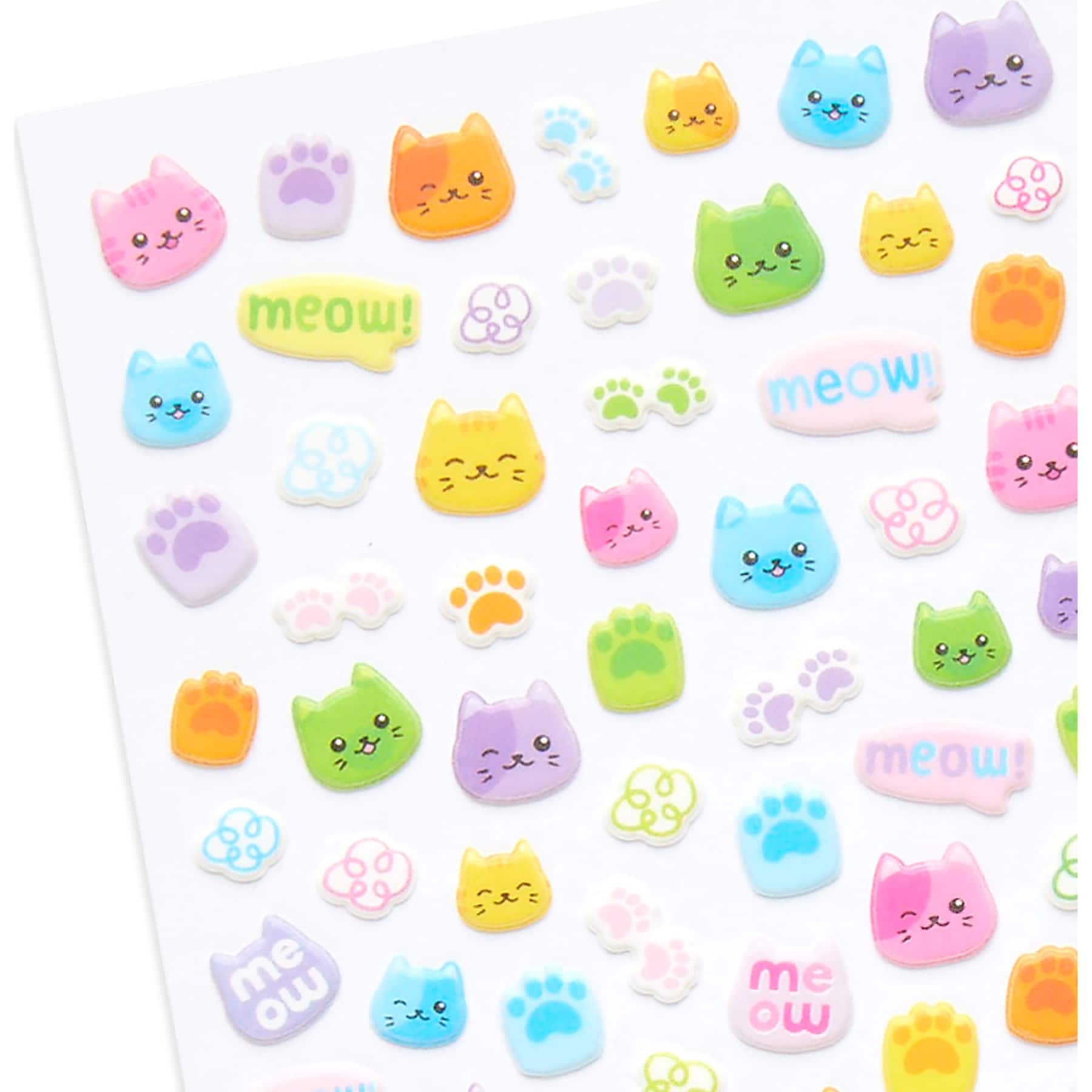Ooly Stickiville Colorful Cats Sticker Sheet