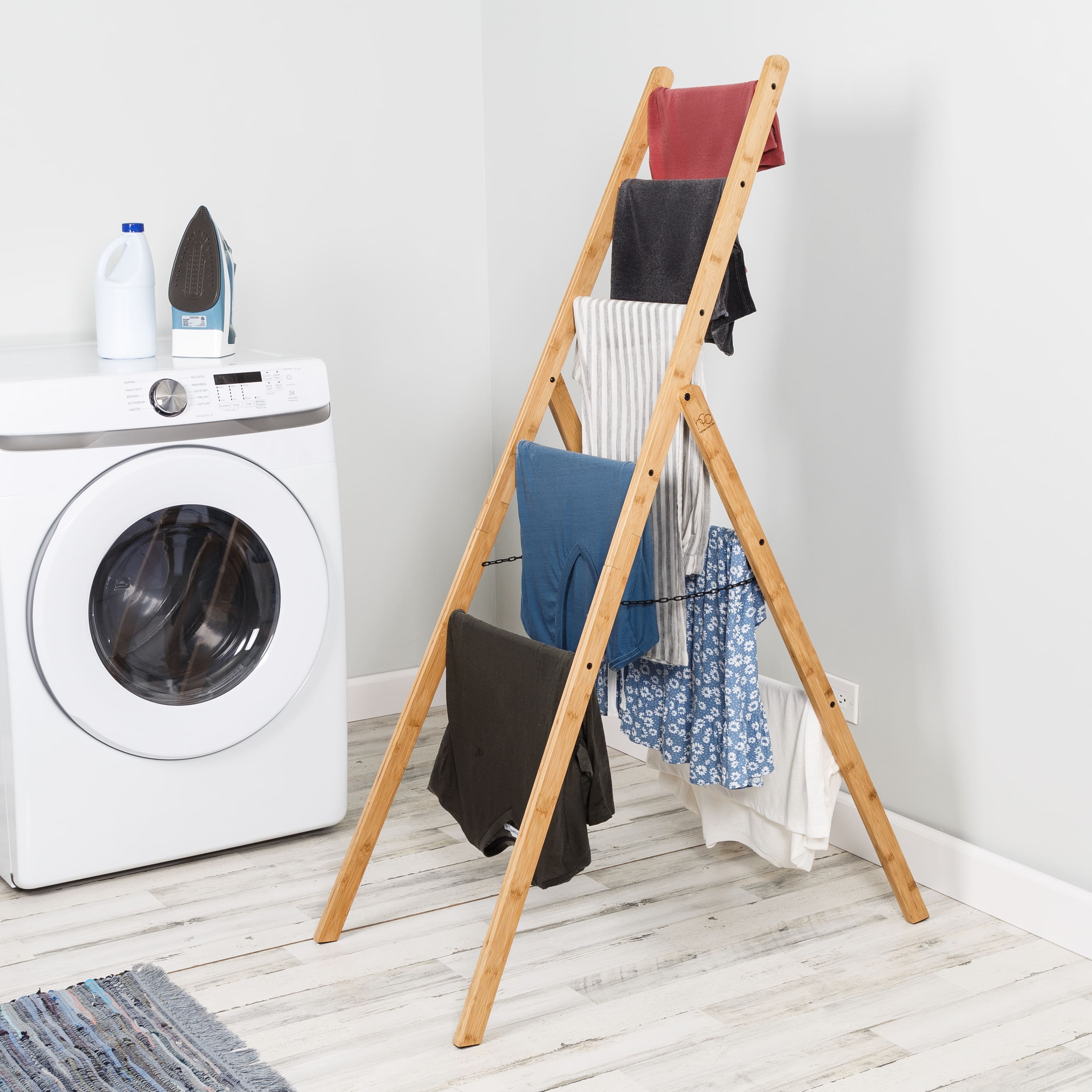 Honey Can Do Bamboo Clothes Drying Ladder Rack