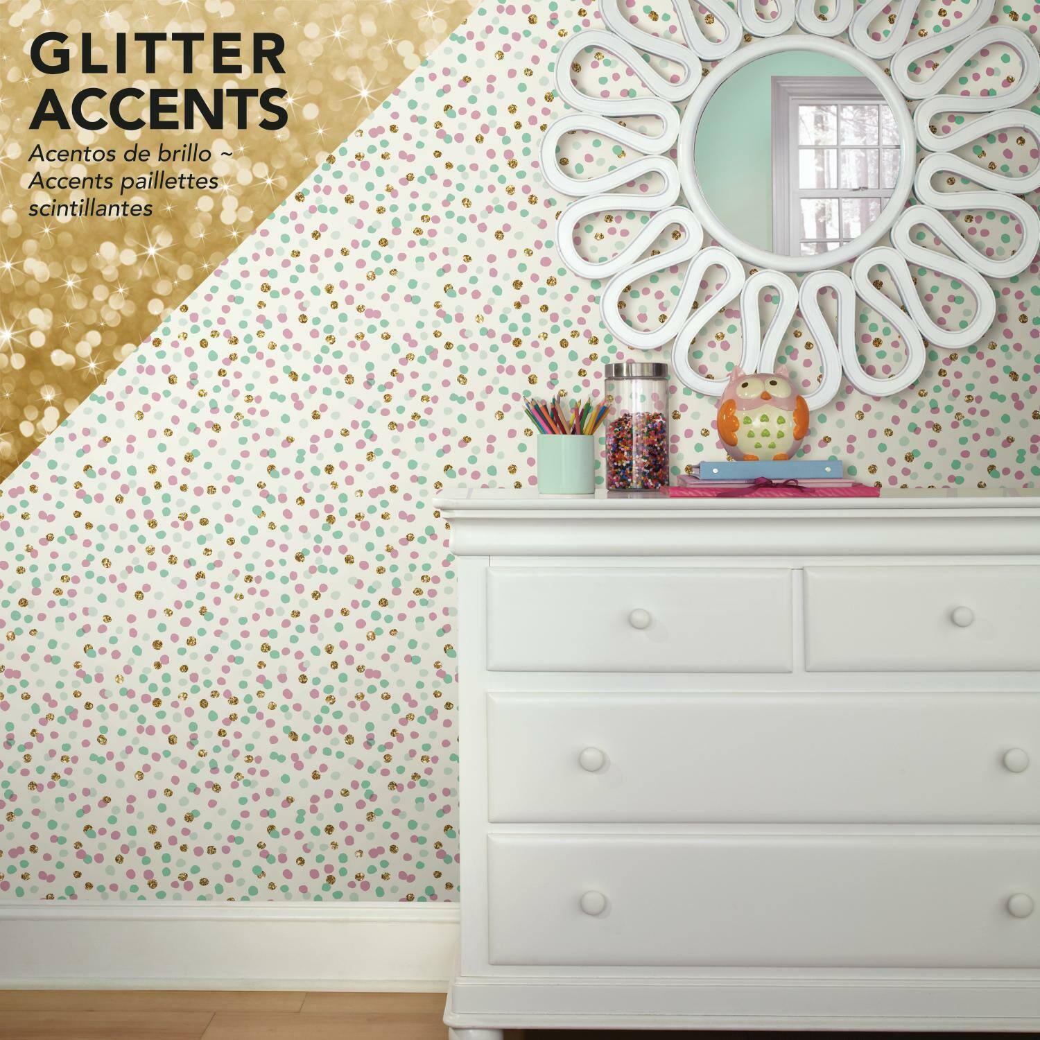 RoomMates Confetti Peel &#x26; Stick Wallpaper