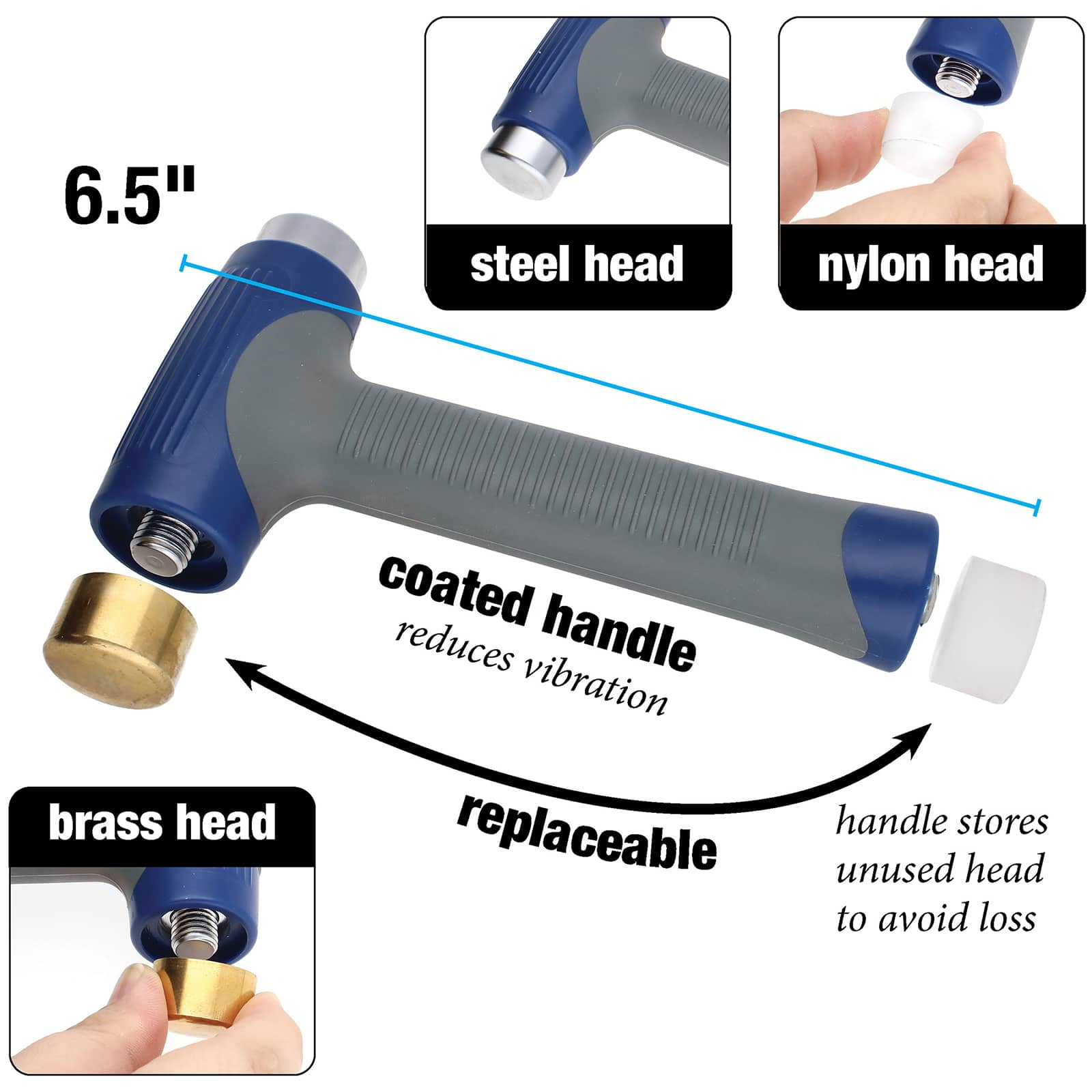 The Beadsmith&#xAE; Metal Elements 3-in-1 EZ-STRIKE Metal Working Hammer