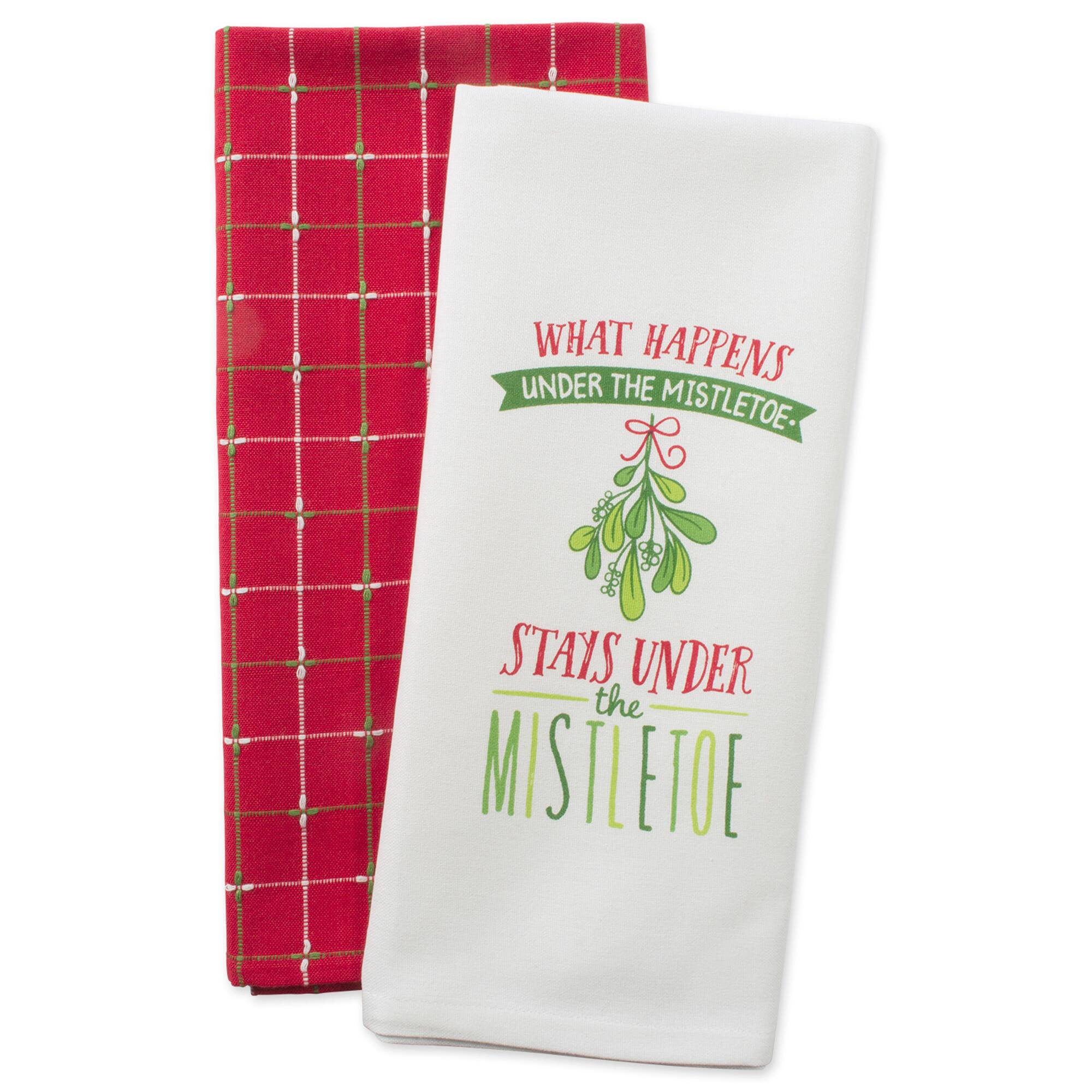 DII® Under The Mistletoe Holiday Dishtowel Set