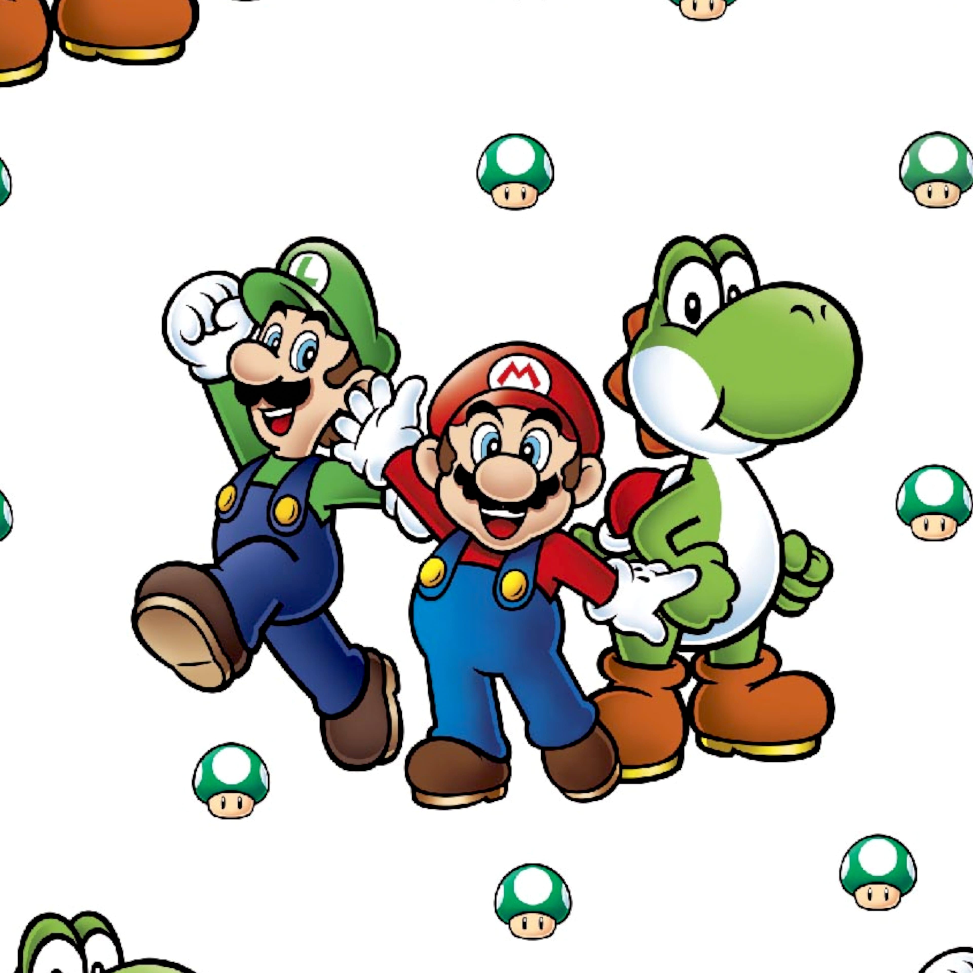 Nintendo® Mario, Luigi & Yoshi Cotton Fabric