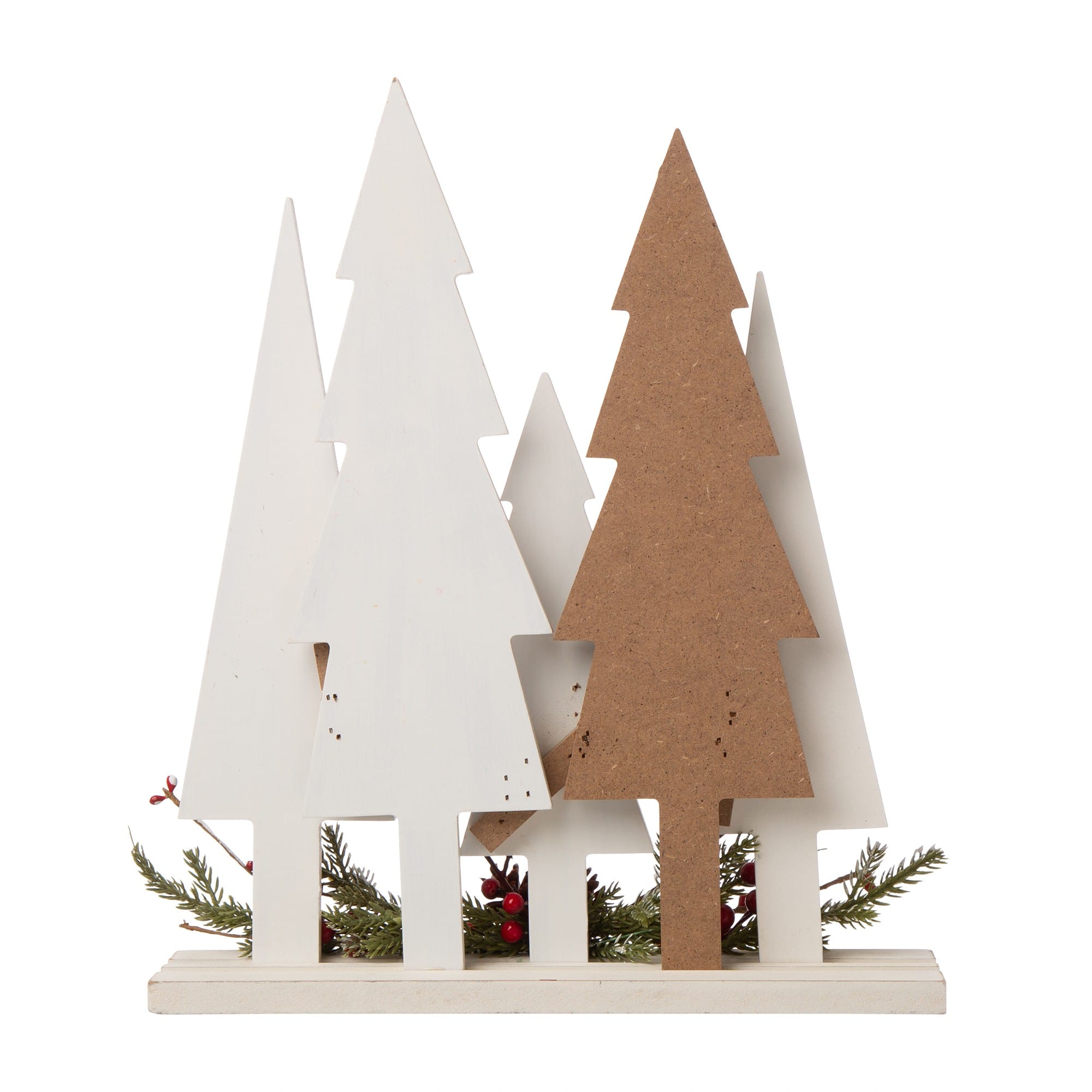 Glitzhome&#xAE; 14&#x22; Wooden Christmas Tree Table D&#xE9;cor