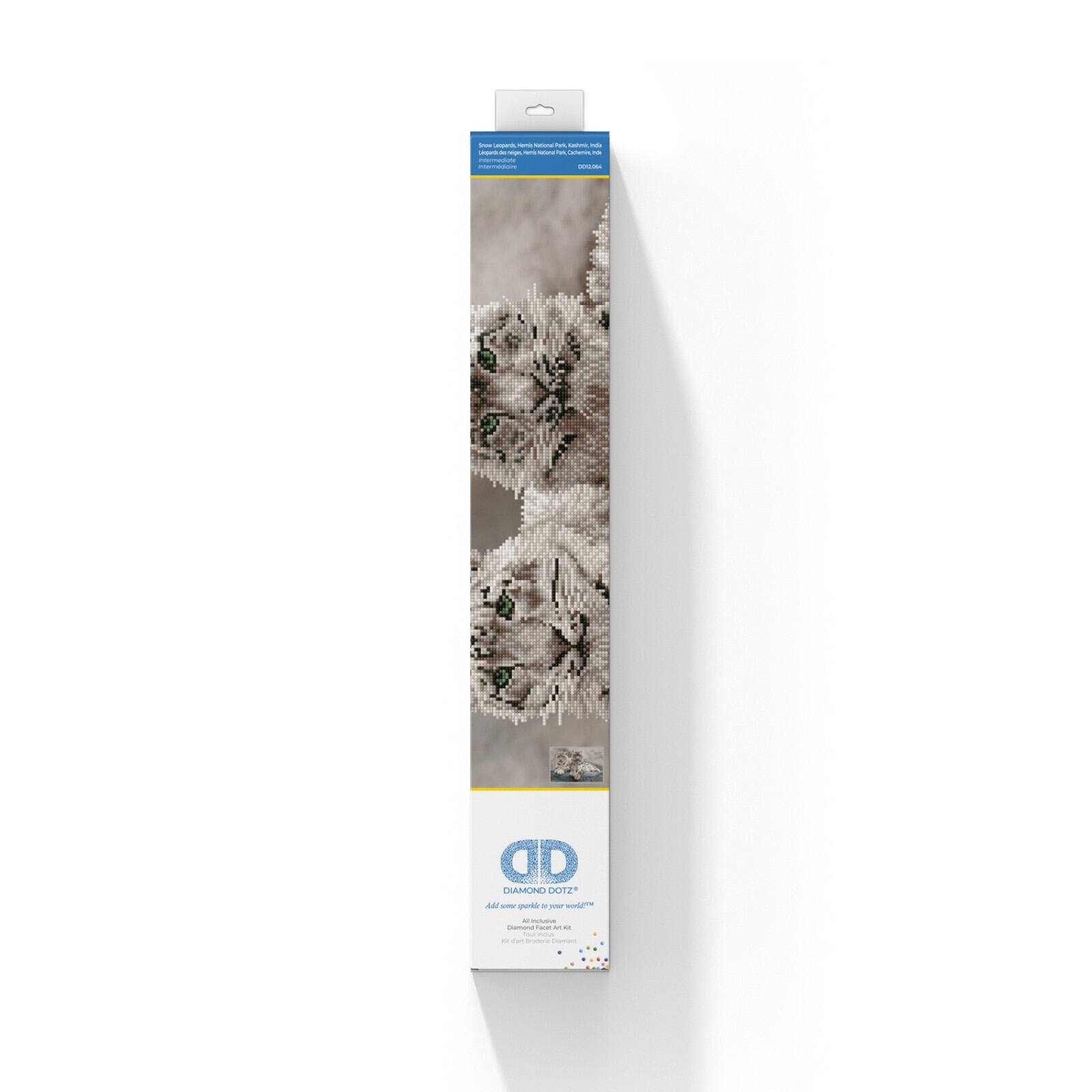 Diamond Dotz&#xAE; Intermediate Snow Leopards Hemis National Park Diamond Painting Kit