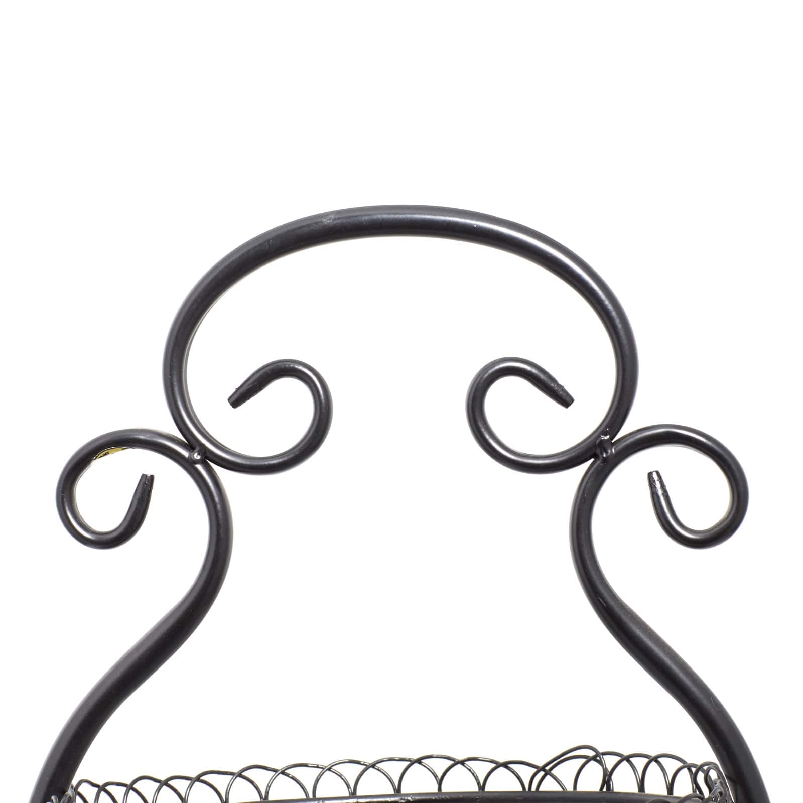 33&#x22; Black Iron Farmhouse 3 Tier Tray Stand