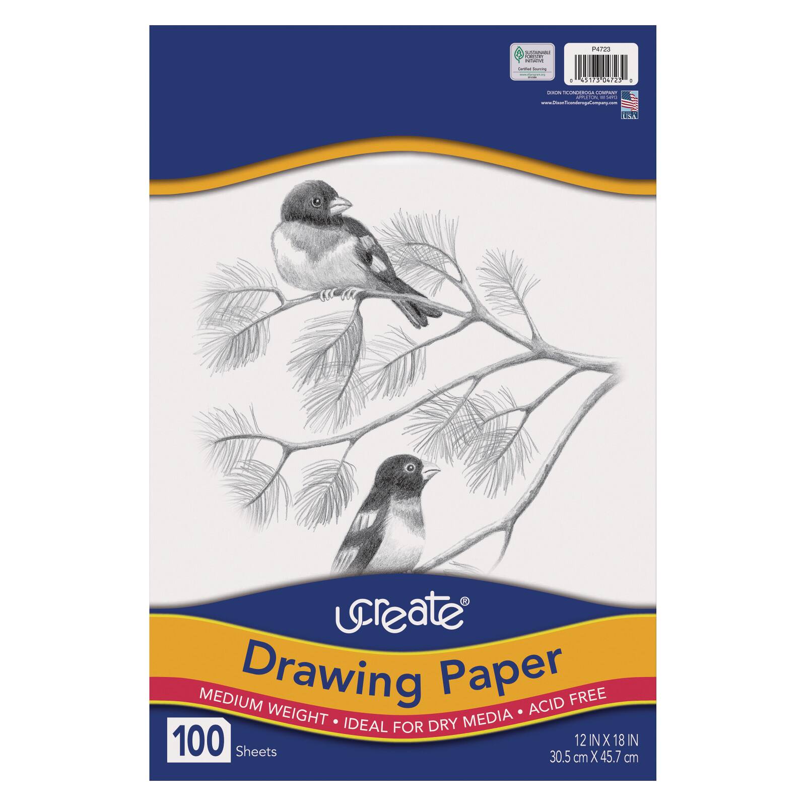 Pacon® Ucreate® Drawing Paper Pad, 12" x 18"