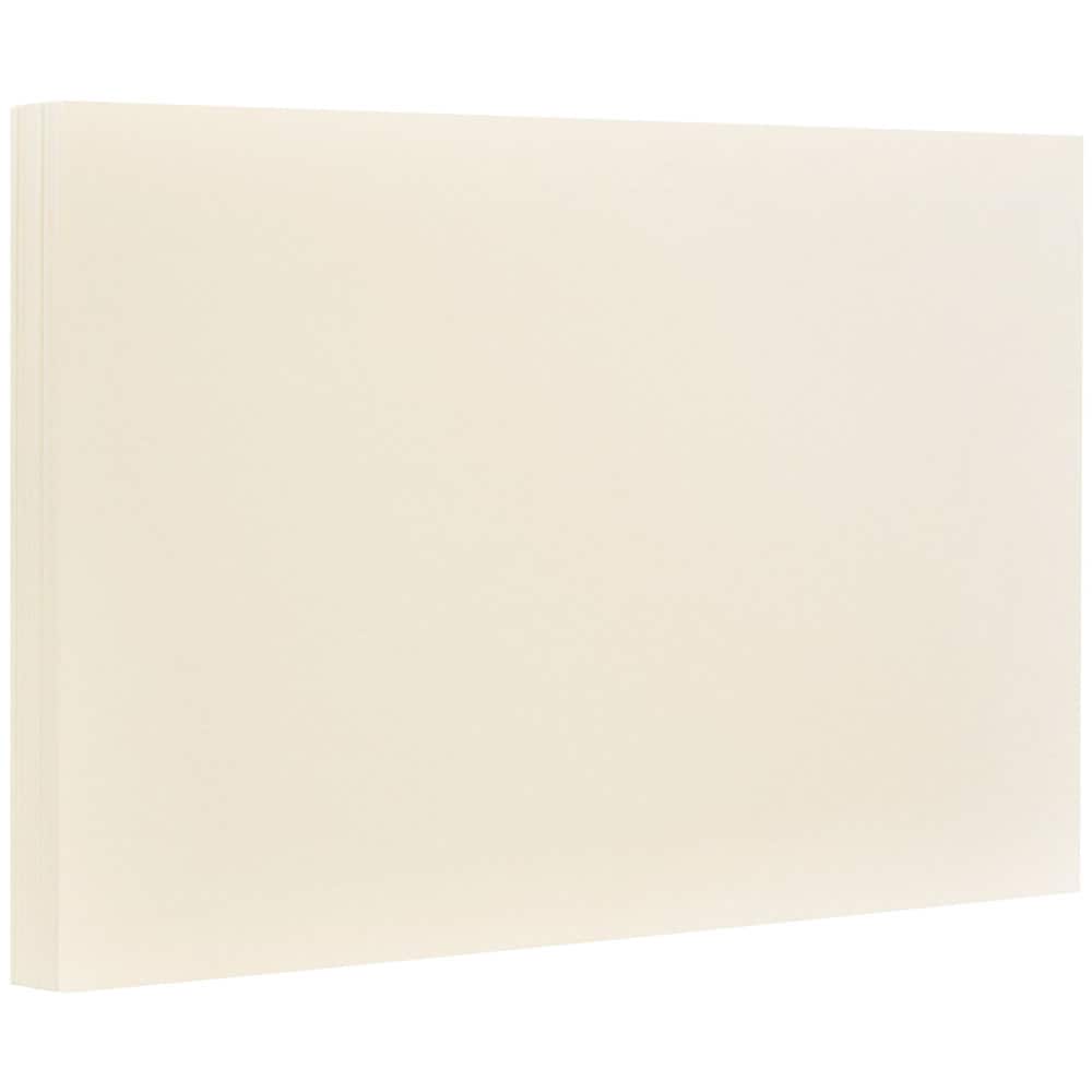 JAM Paper 5&#x22; x 7&#x22; Ivory Blank Flat Note Cards