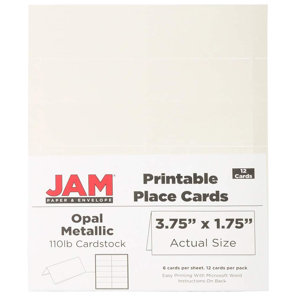 JAM Paper Printable Place Cards, 12ct.