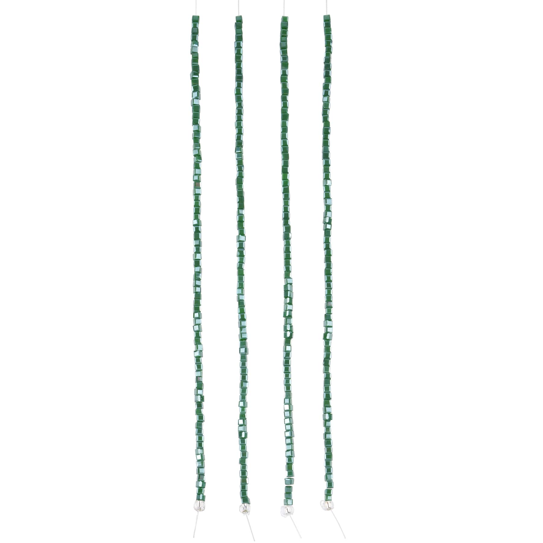 Green Cube Glass Beads, 2.5mm by Bead Landing&#x2122;