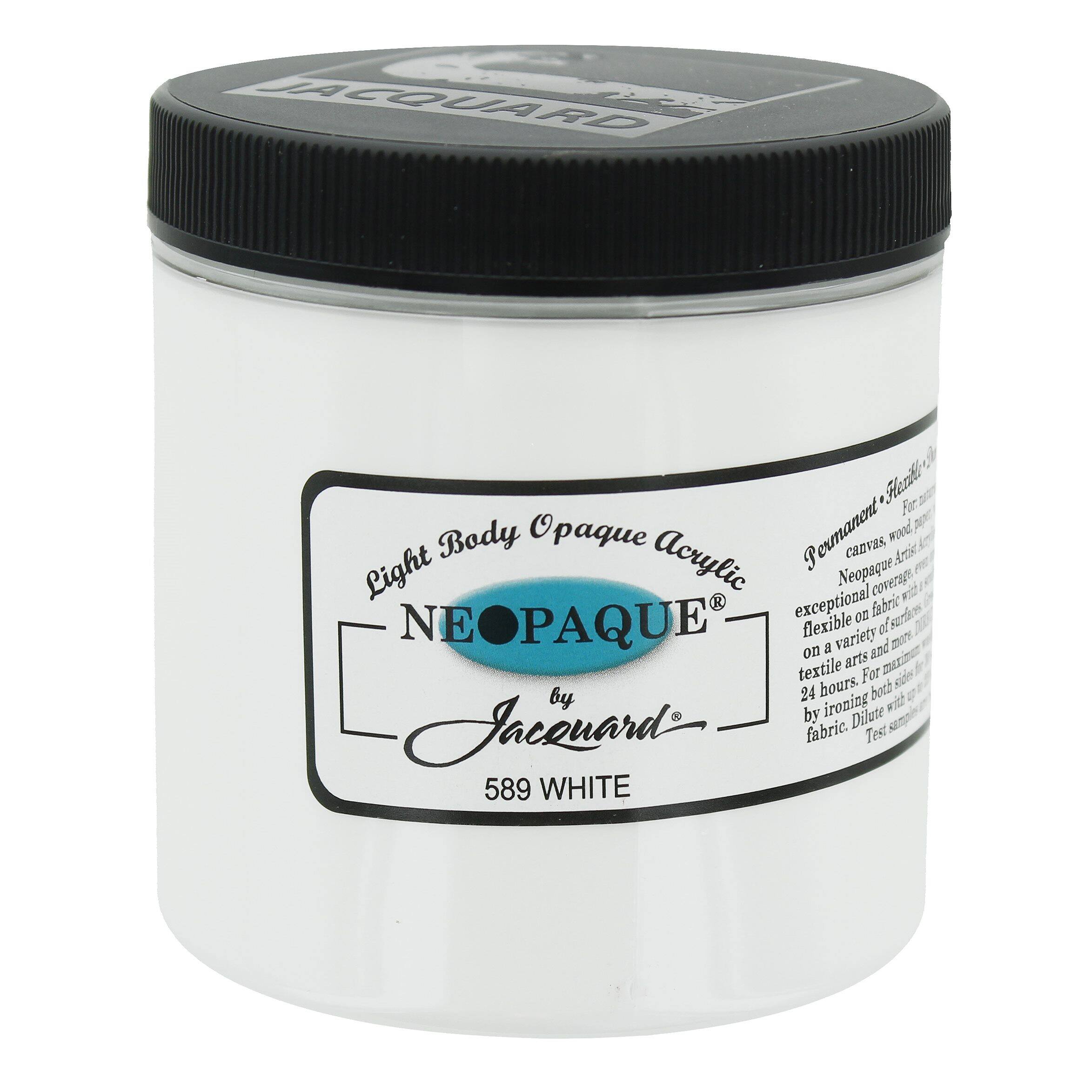 Jacquard Neopaque Acrylic Paint, 8 oz in 589 White