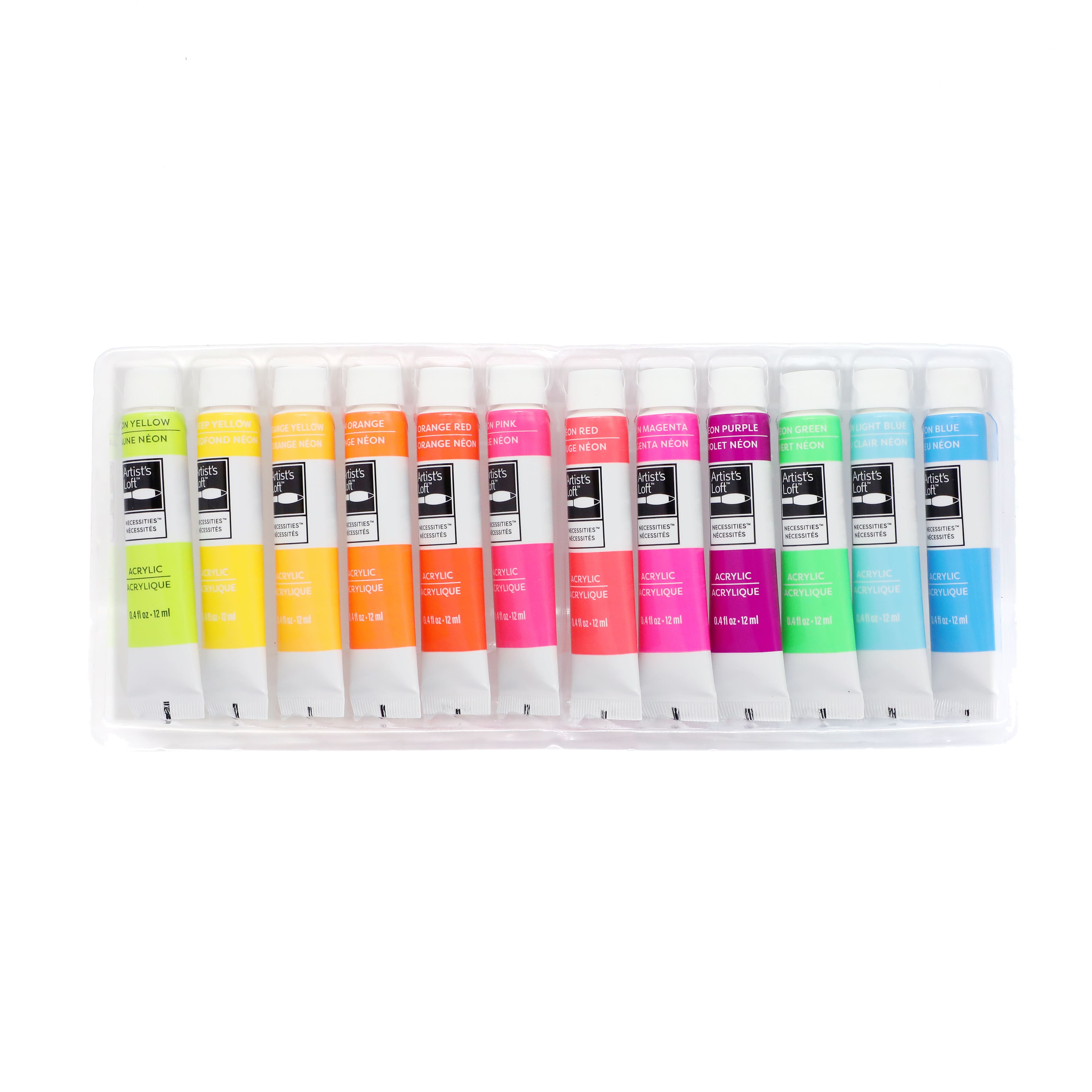 12 Colour Neon Acrylic Paint Set by Artist's Loft™ Necessities™