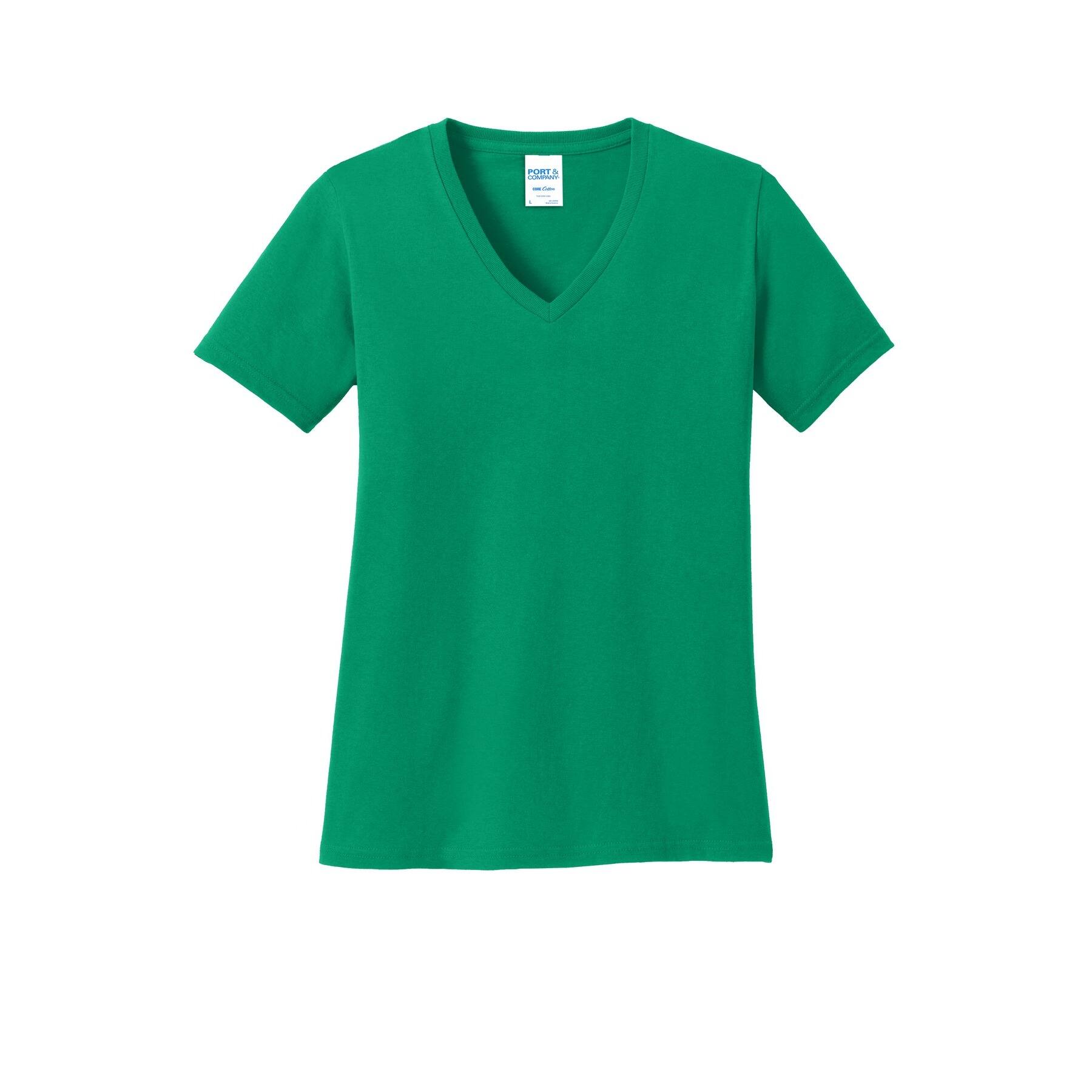 Port Company Brights Core Cotton V Neck Ladies T Shirt Michaels