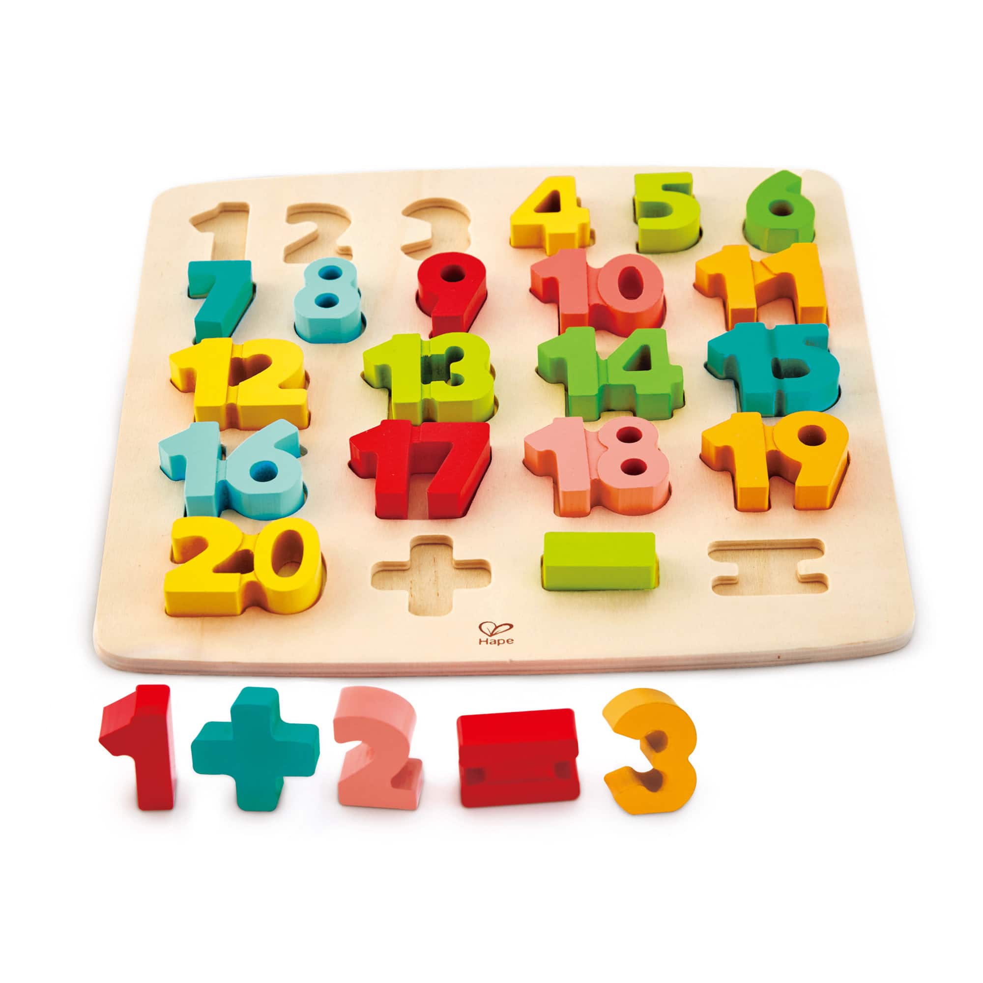 Hape Wooden Chunky Number &#x26; Counting Block Puzzle