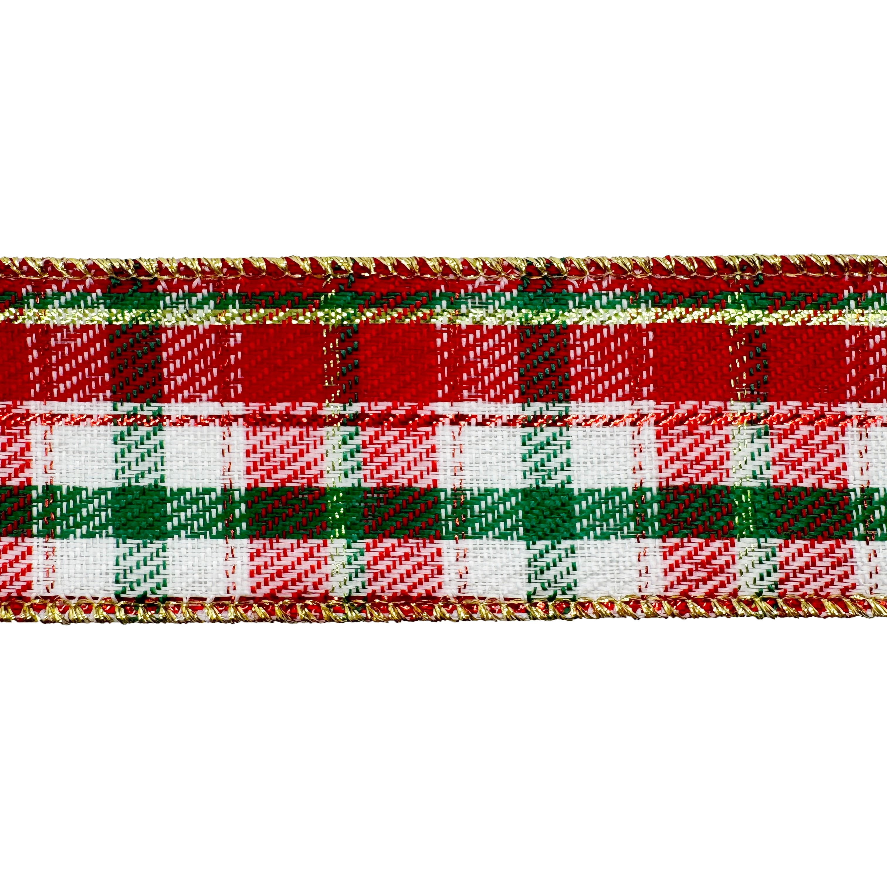 1.5&#x22; x 30ft. Red &#x26; Green Plaid Wired Ribbon by Celebrate It&#xAE;