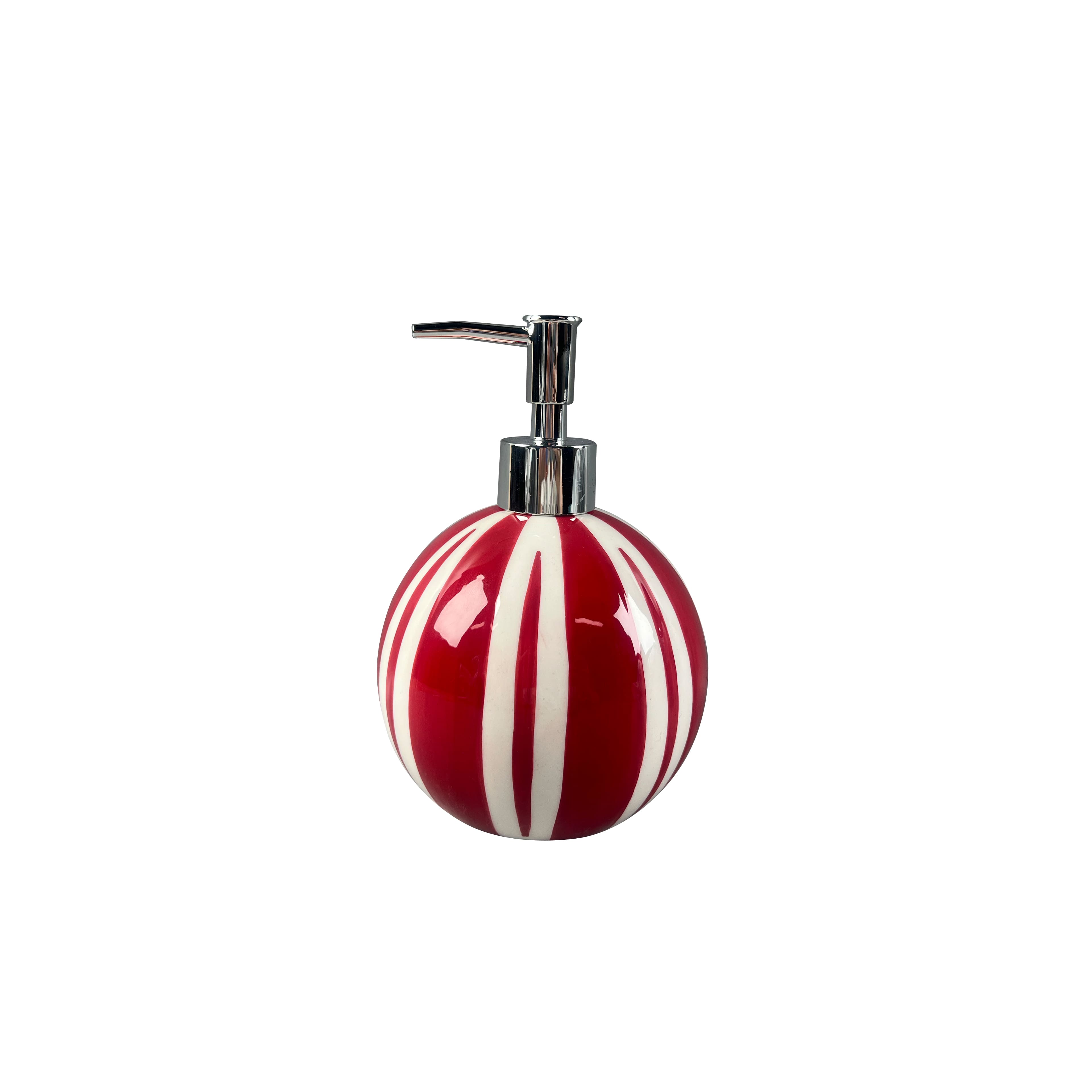 20.2oz. Red &#x26; White Ceramic Soap Dispenser by Ashland&#xAE;