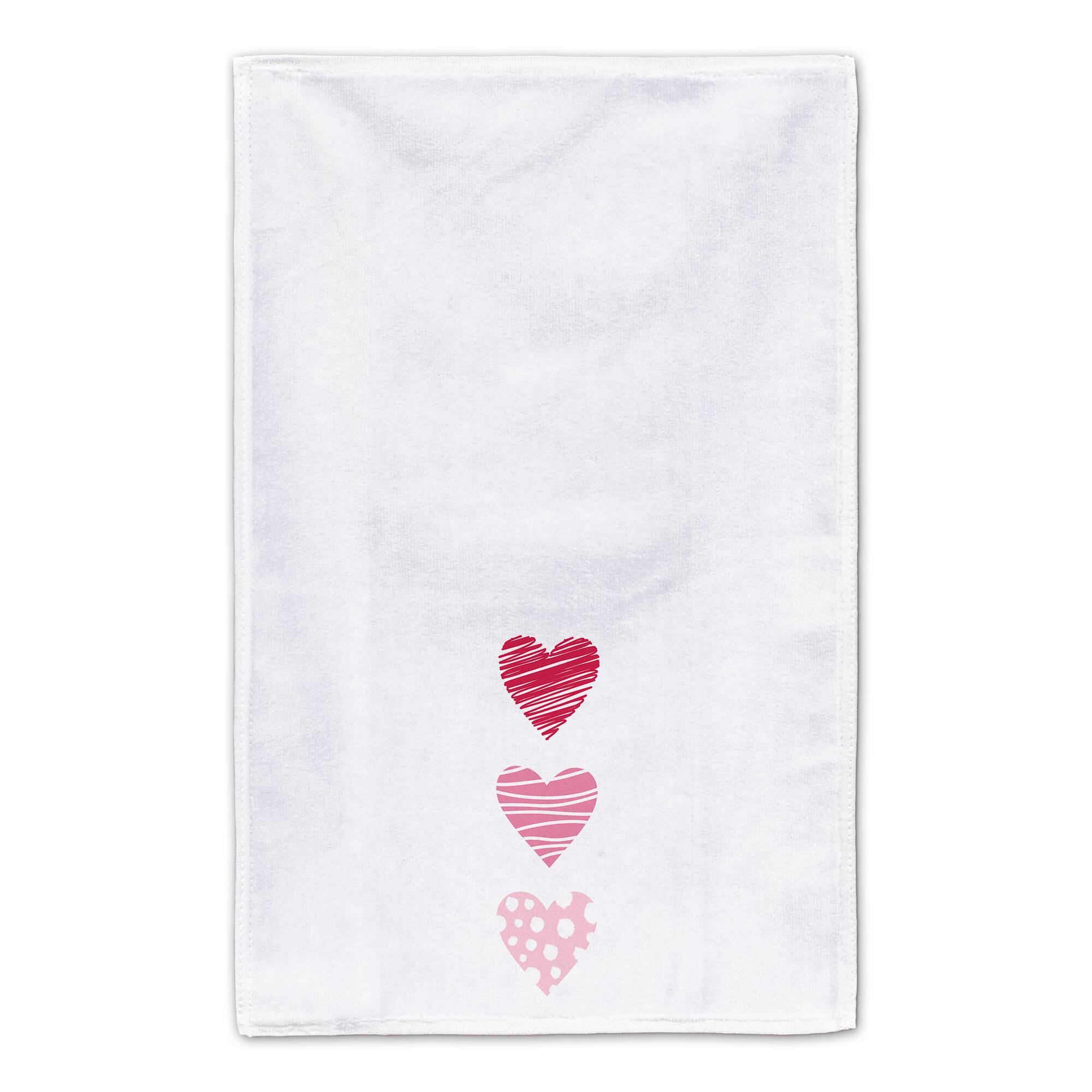 Pink & Red Hearts Tea Towel Set