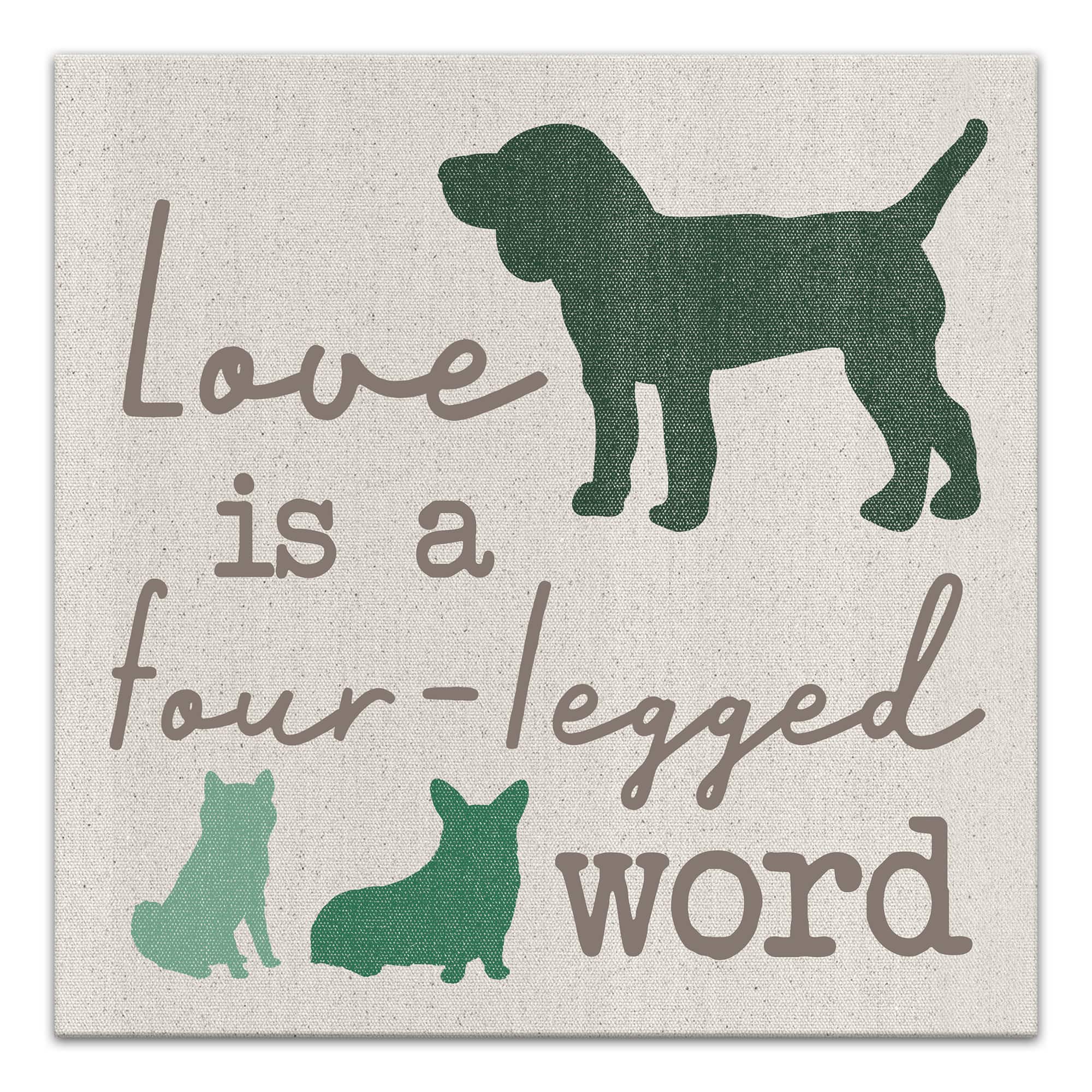 Love is a Four Letter Word Canvas Wall Art