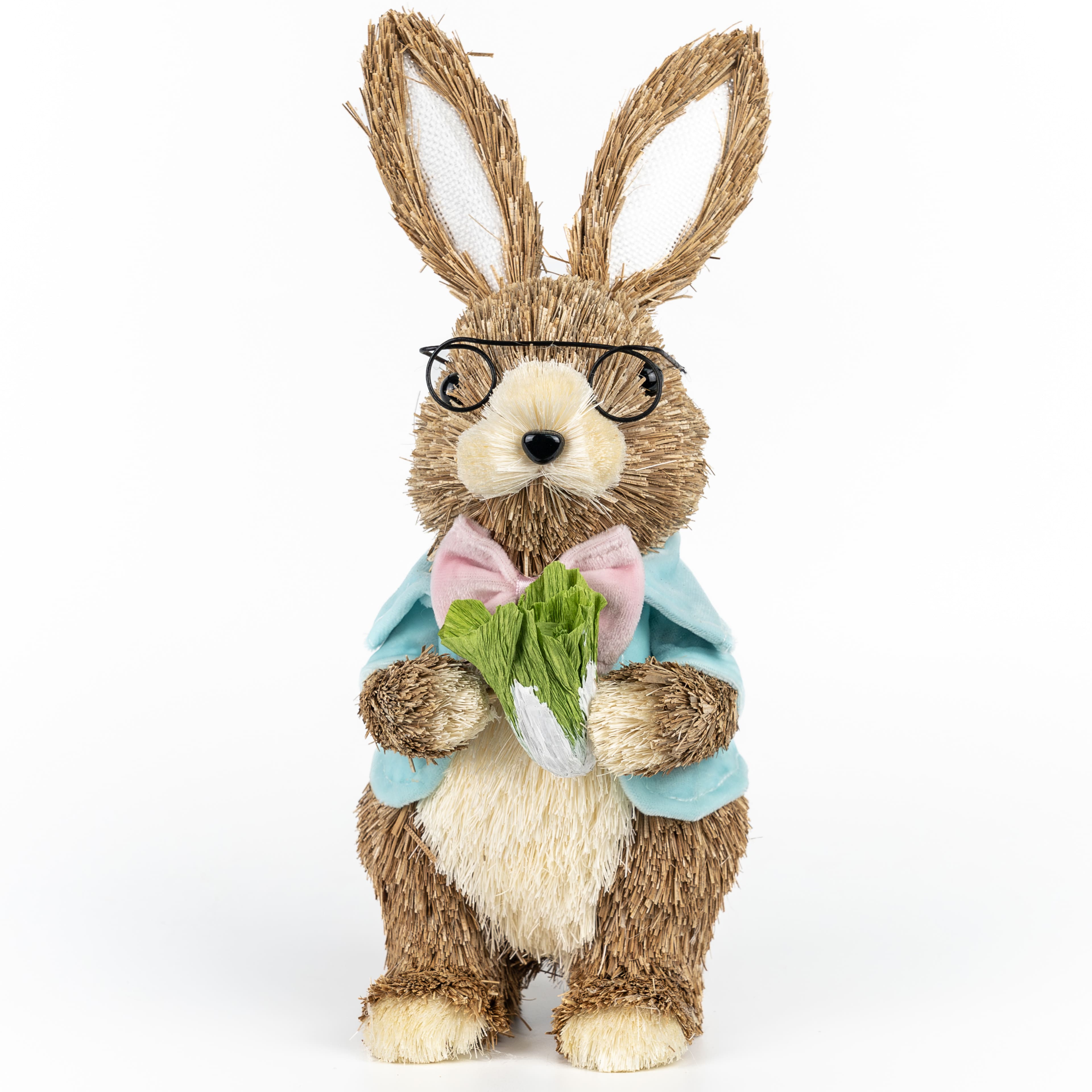 11" Sisal Bunny Holding Cabbage Décor by Ashland®