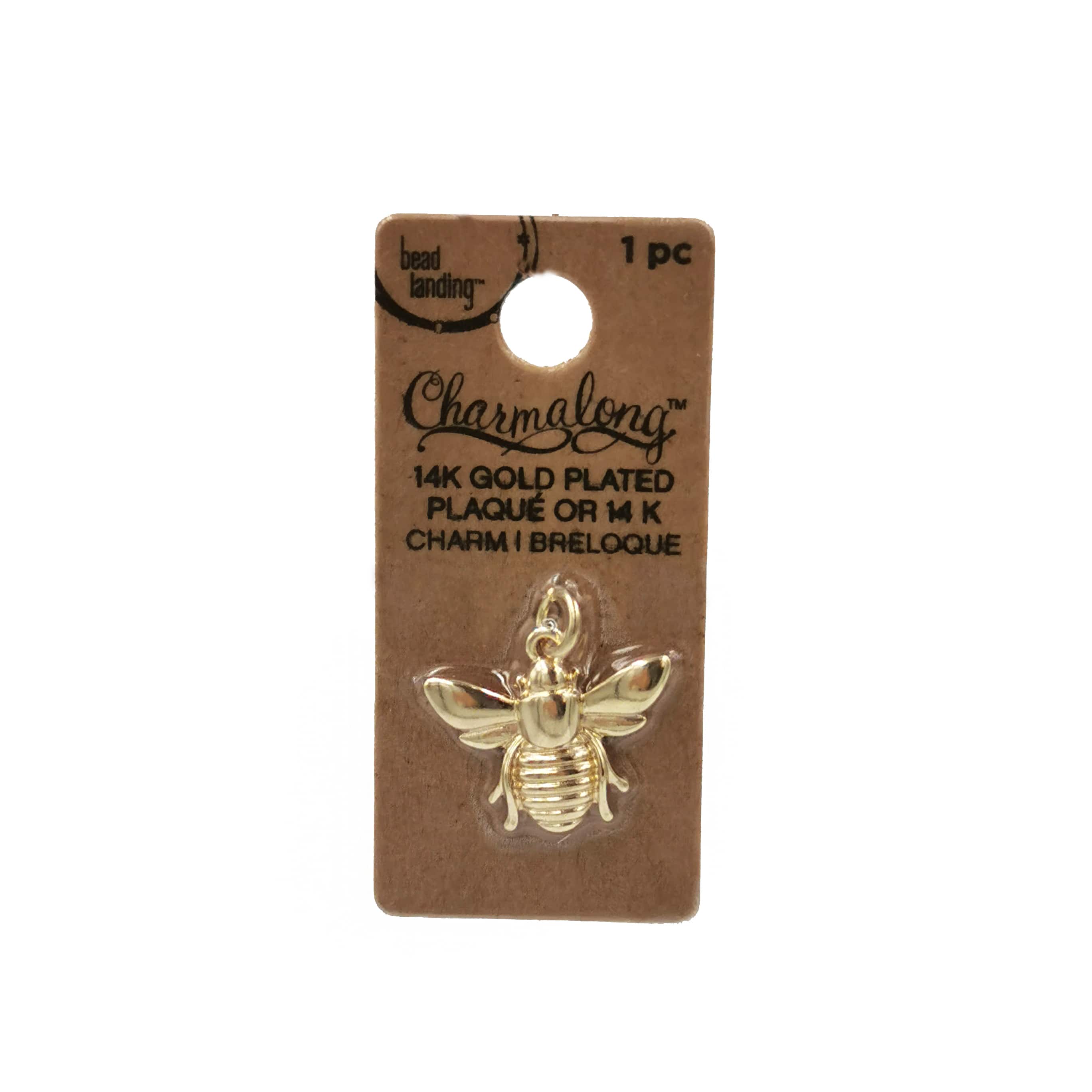 12 Pack: Charmalong™ Gold Bee Charm by Bead Landing™