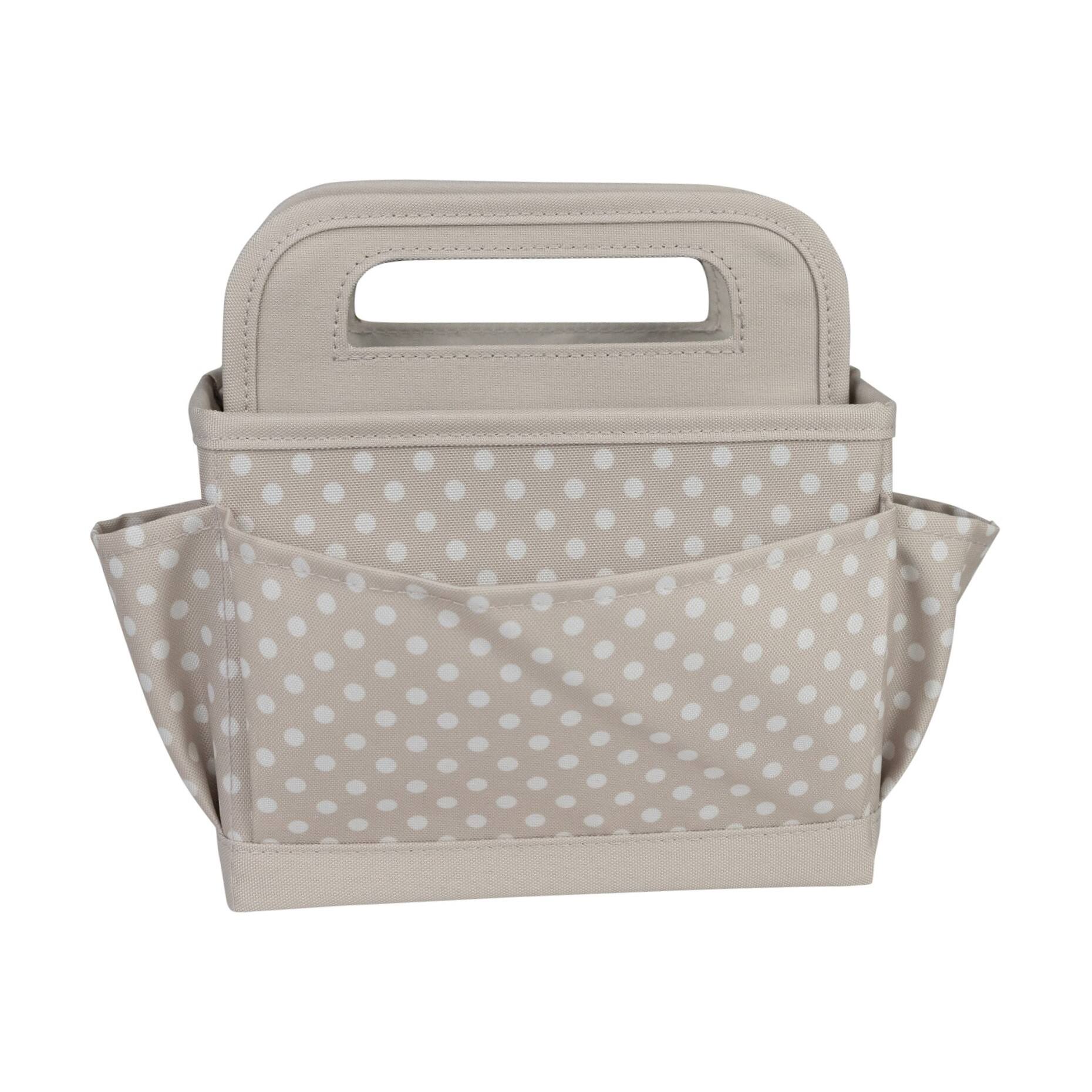 Everything Mary Tan Dots Collapsible Craft Caddy