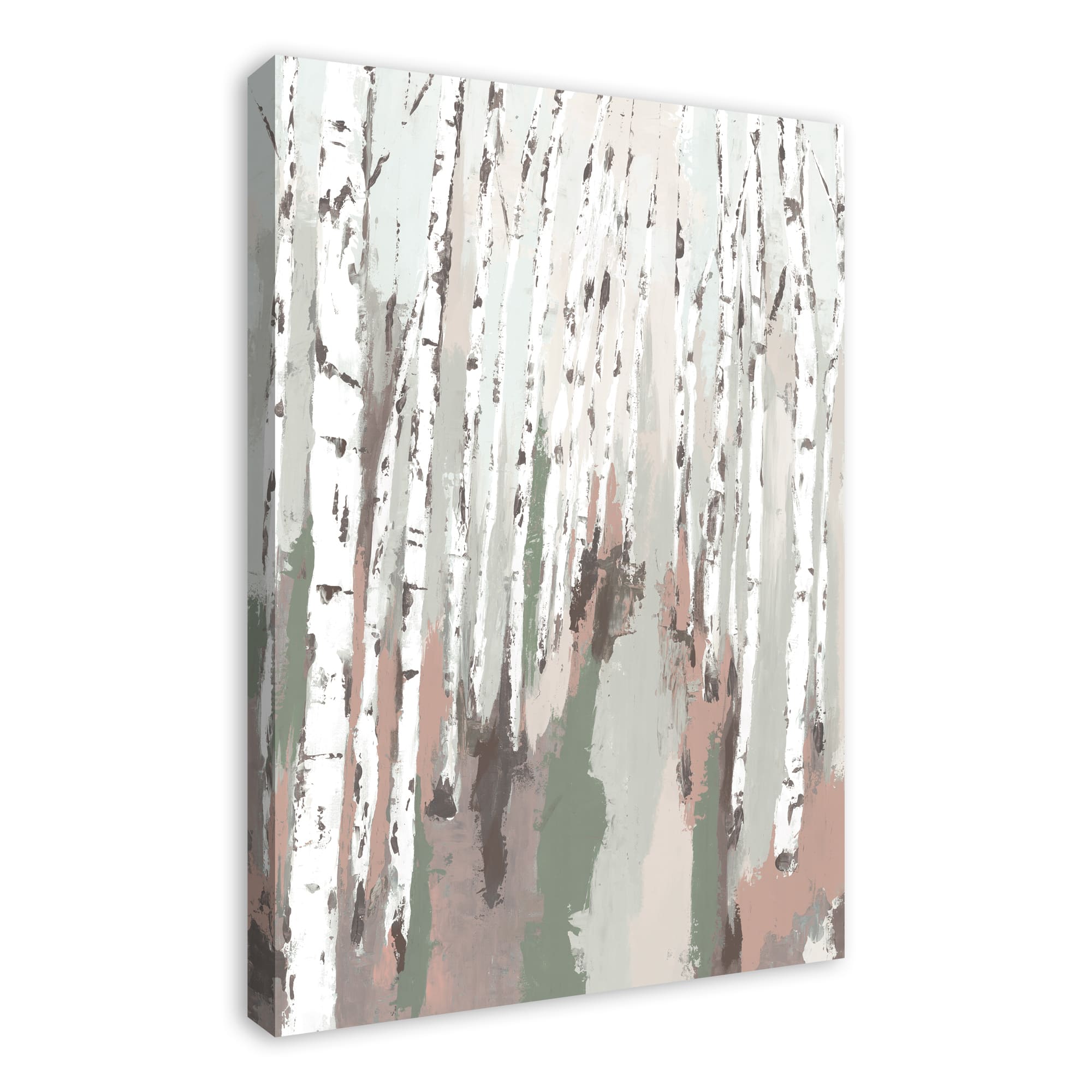 Sage Neutral Birch Trees 24" x 36" Canvas Wall Art