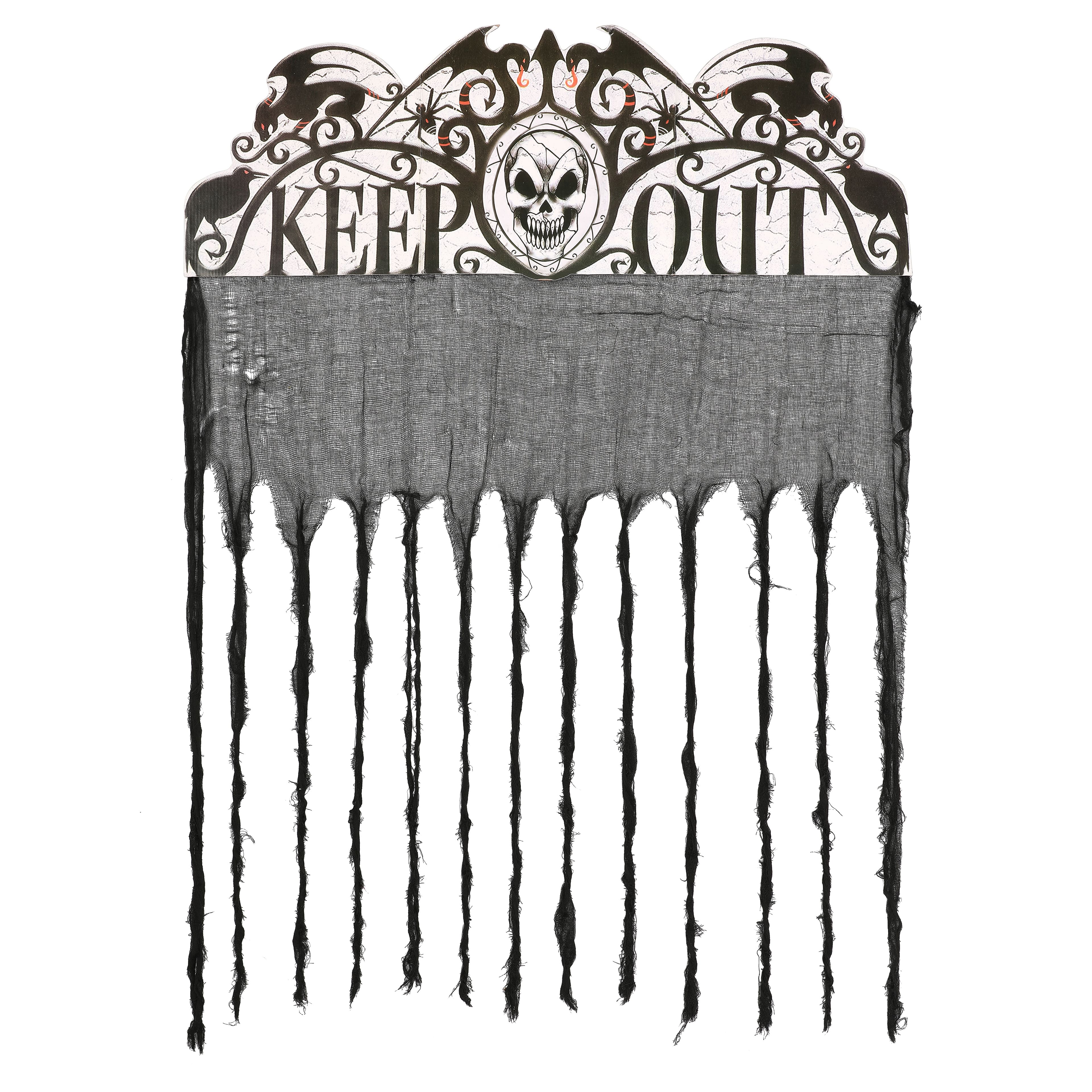 4ft. Black Keep Out Door Curtain by Ashland&#xAE;