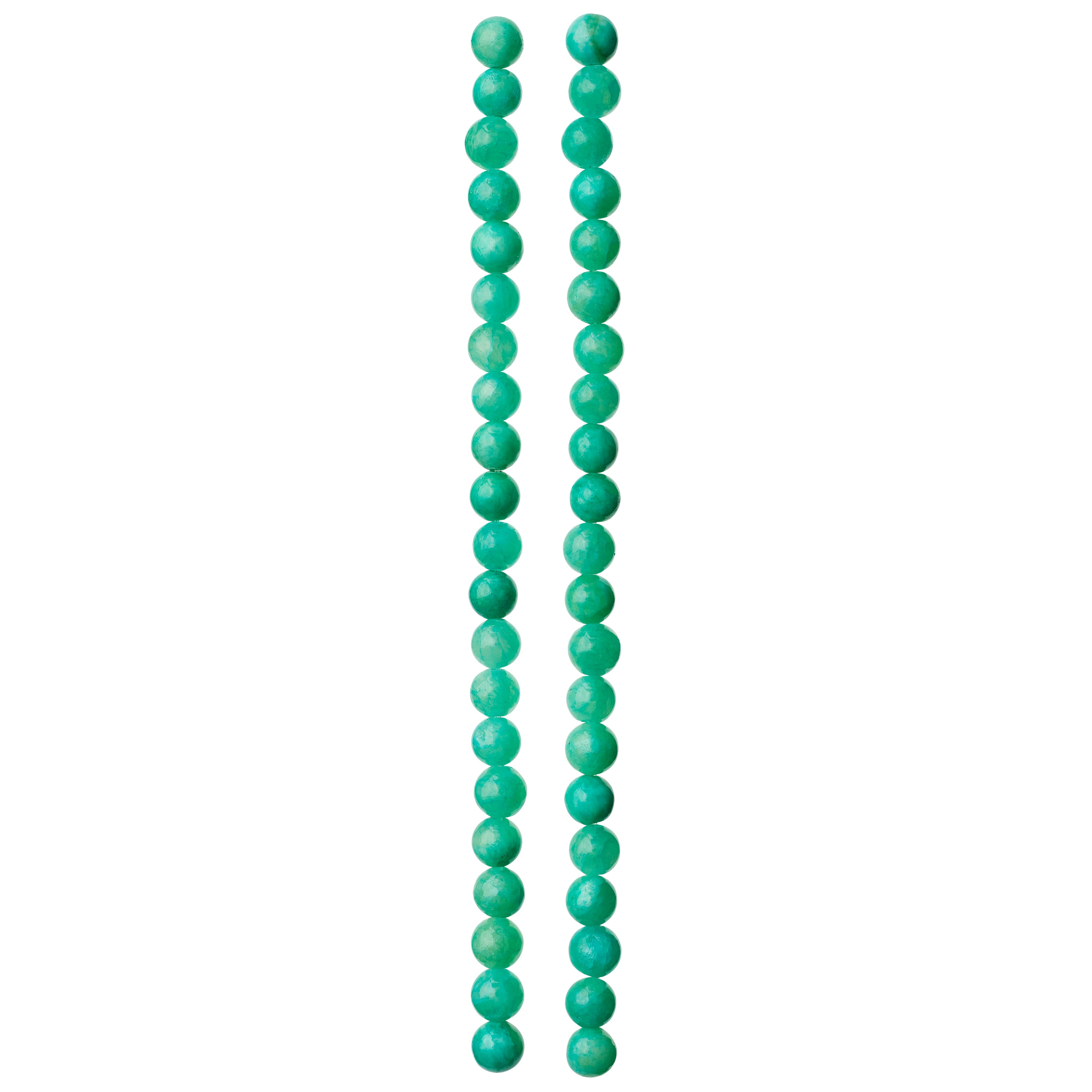 12 Pack:  Aqua Quartzite Round Beads, 6mm by Bead Landing&#x2122;