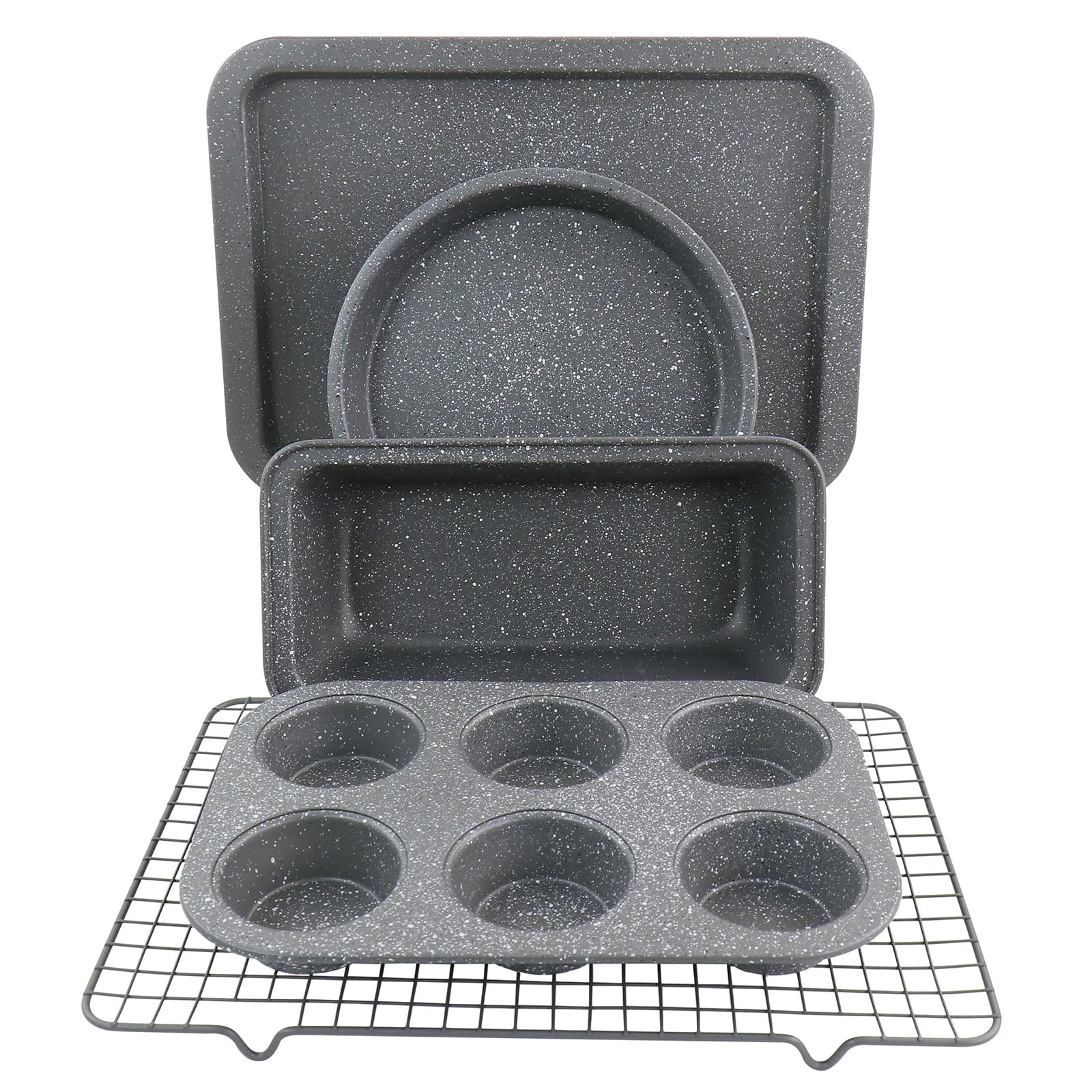 Oster Greystone 6 Piece Carbon Steel Non Stick Bakeware Set